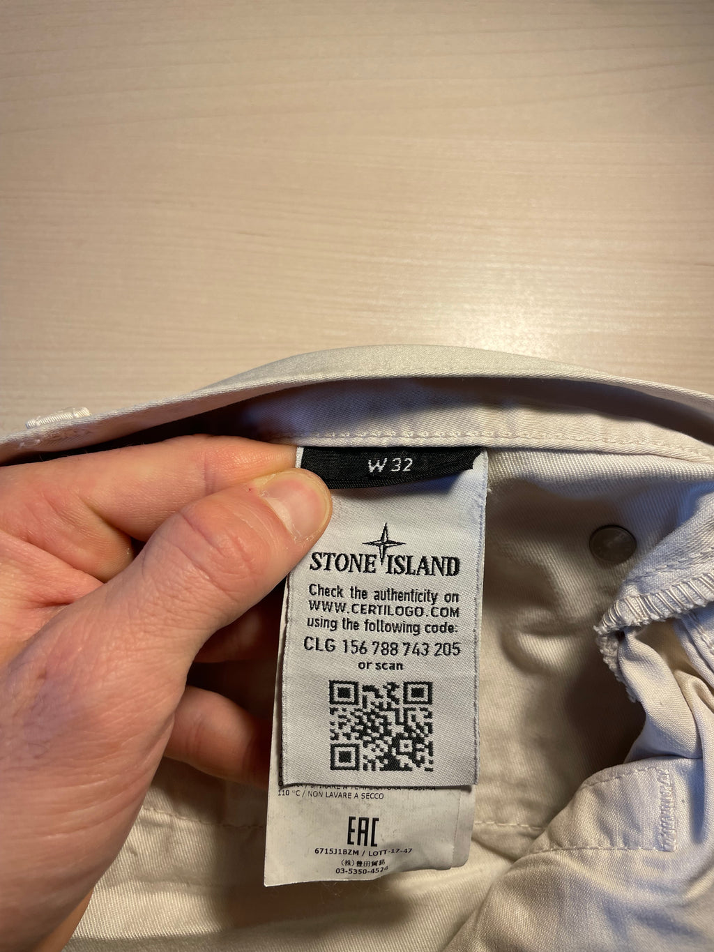 Pantaloni Stone Island L34, Type SL XX15 crema