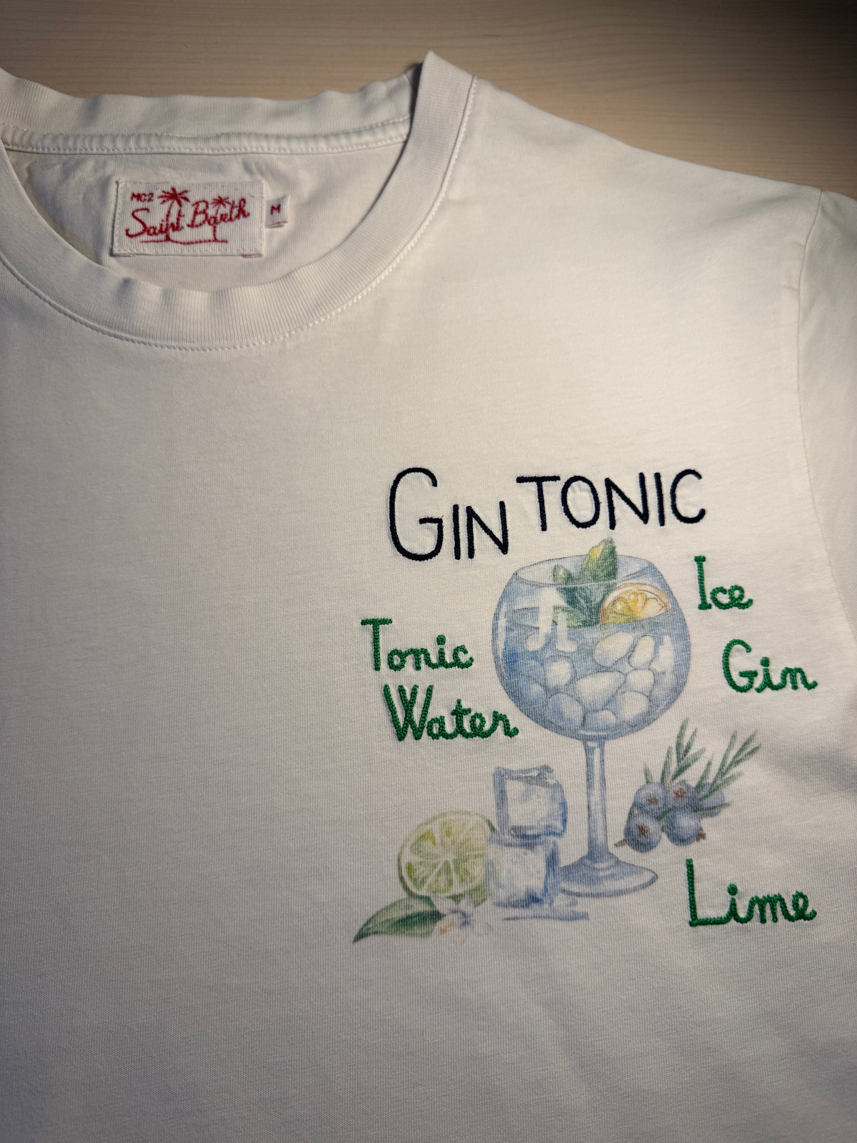 Maglia Saint Barth "Gin Tonic" bianca