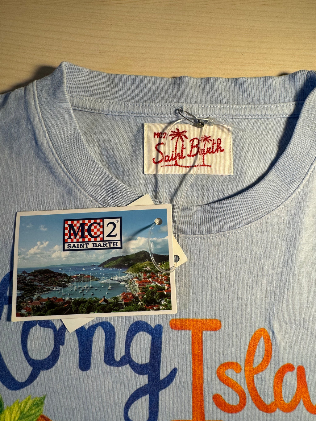 T-shirt Saint Barth "Long Island" azzurro