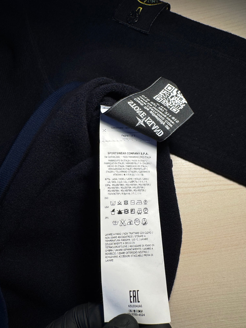 Maglione Stone Island con zip nero