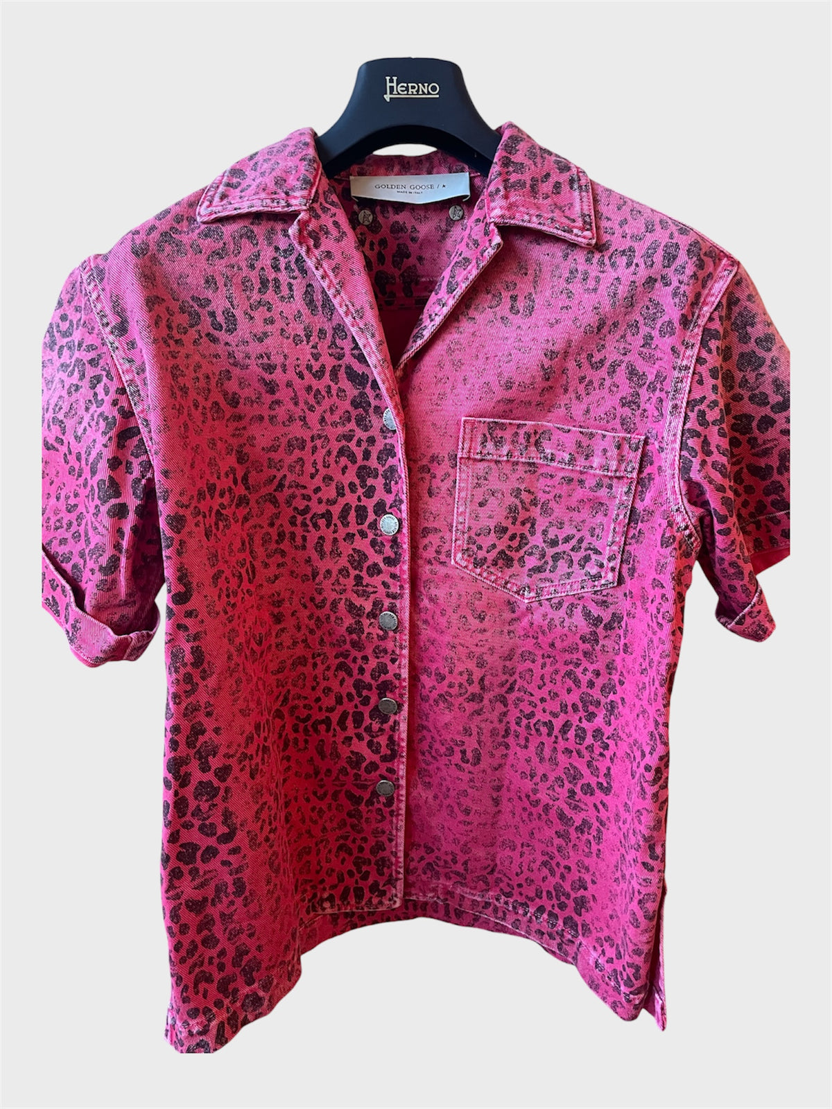 Camicia Golden Goose rosa maculata