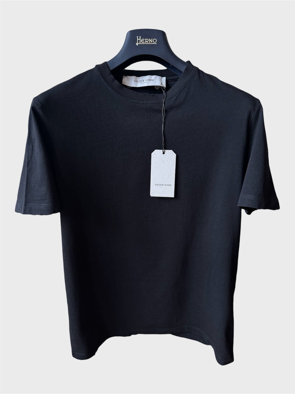 Maglia Golden Goose nera trattamento distressed