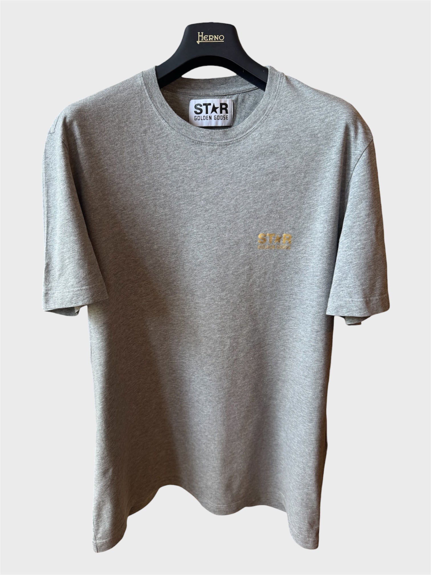 Maglia Golden Goose Star grigia stella oro retro tg XL