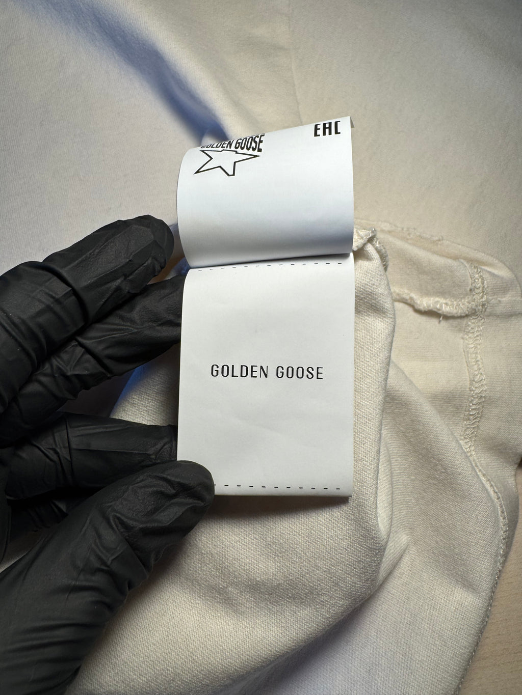Maglia Golden Goose bianca con stampa a stella