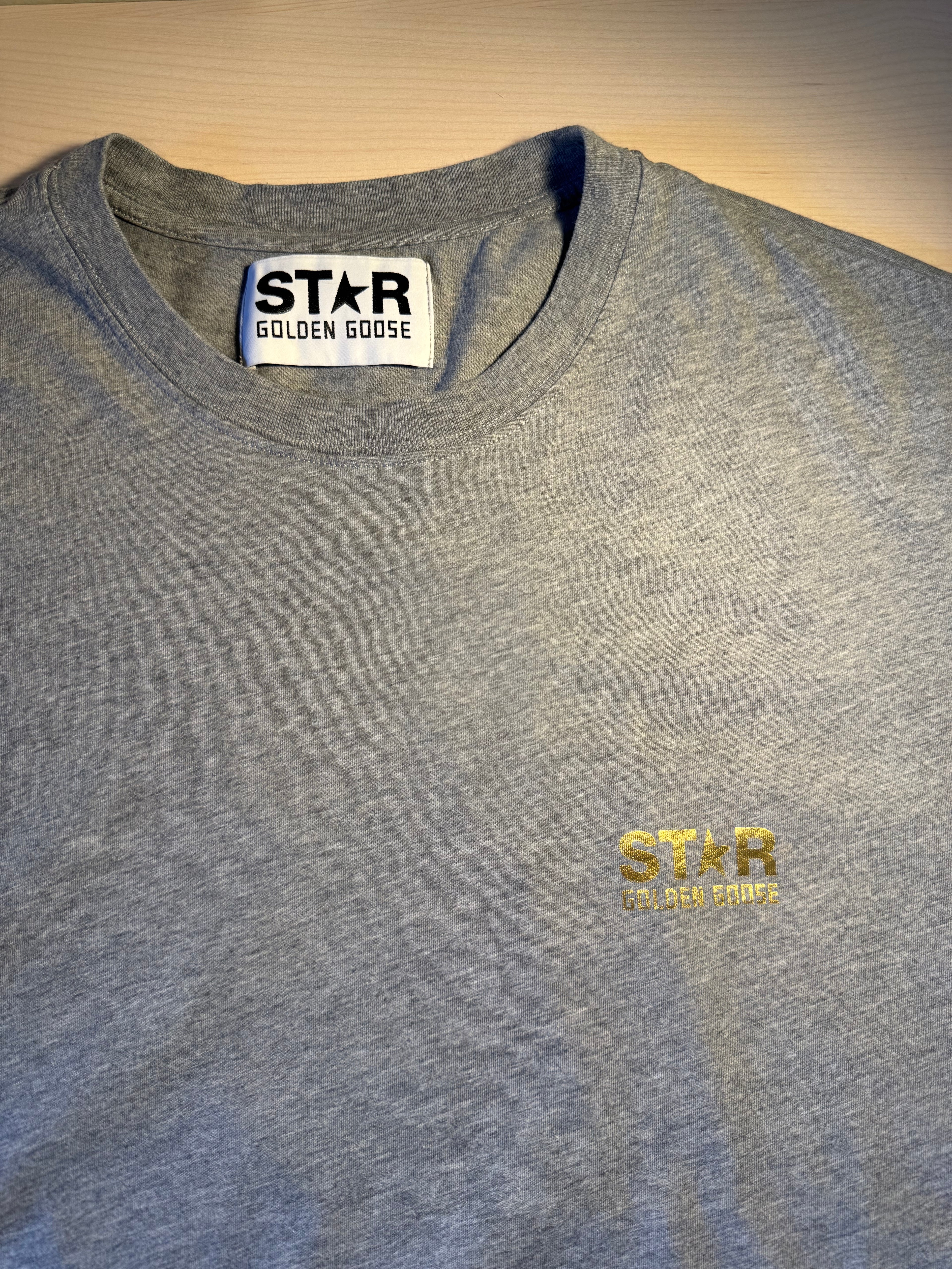 Maglia Golden Goose Star grigia stella oro retro tg XL