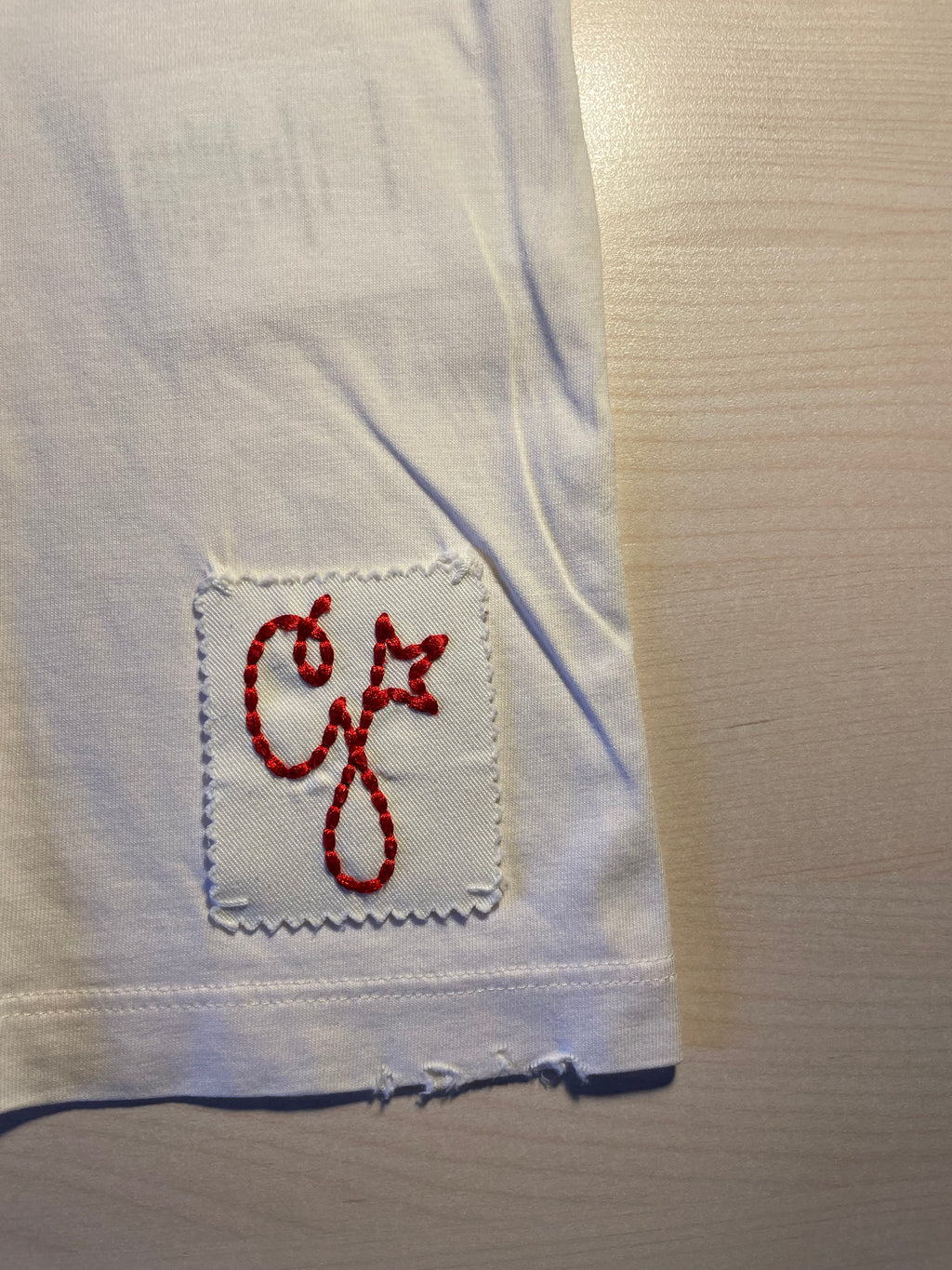 Maglia Golden Goose bianca con patch