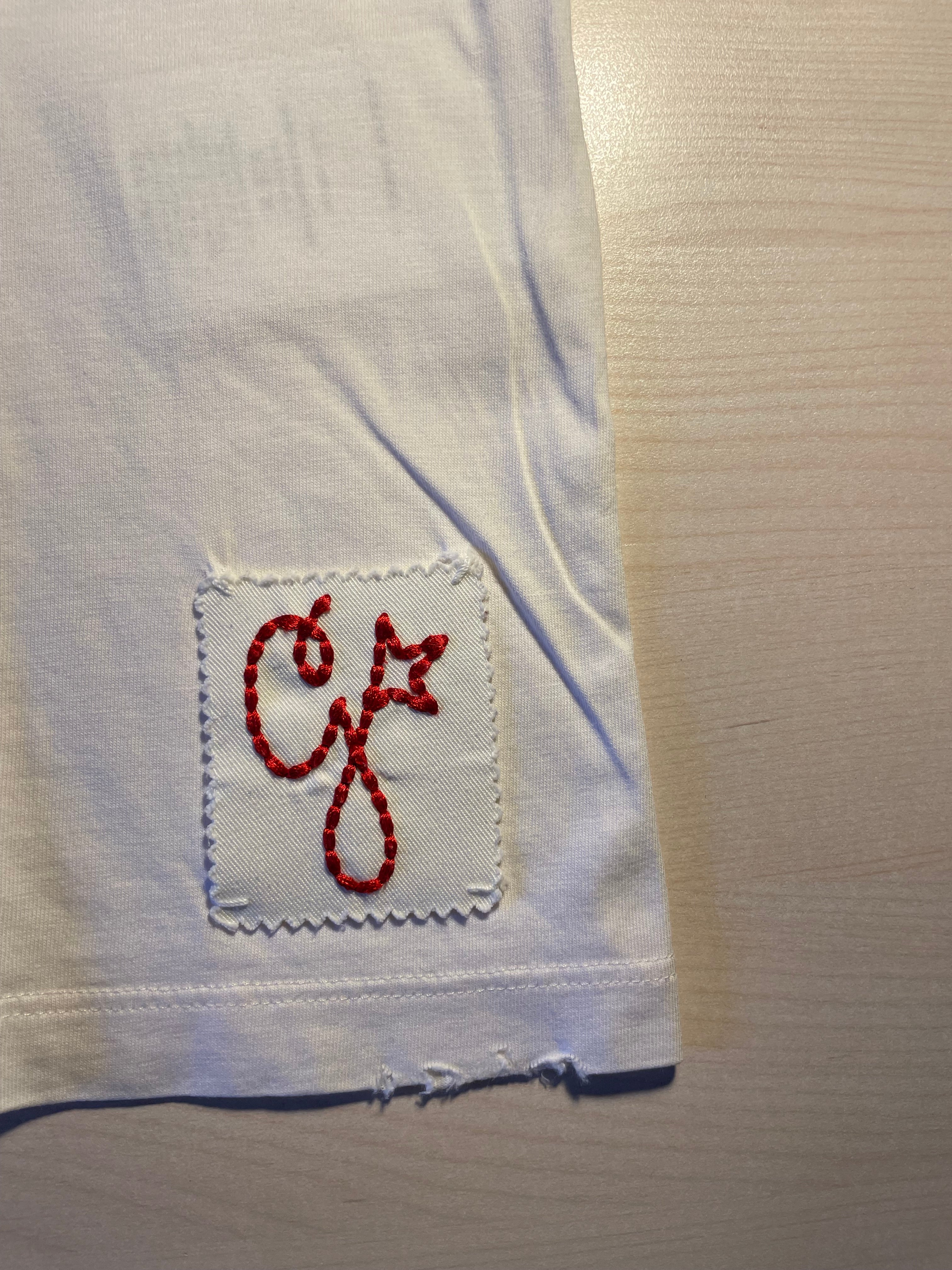 Maglia Golden Goose bianca con patch