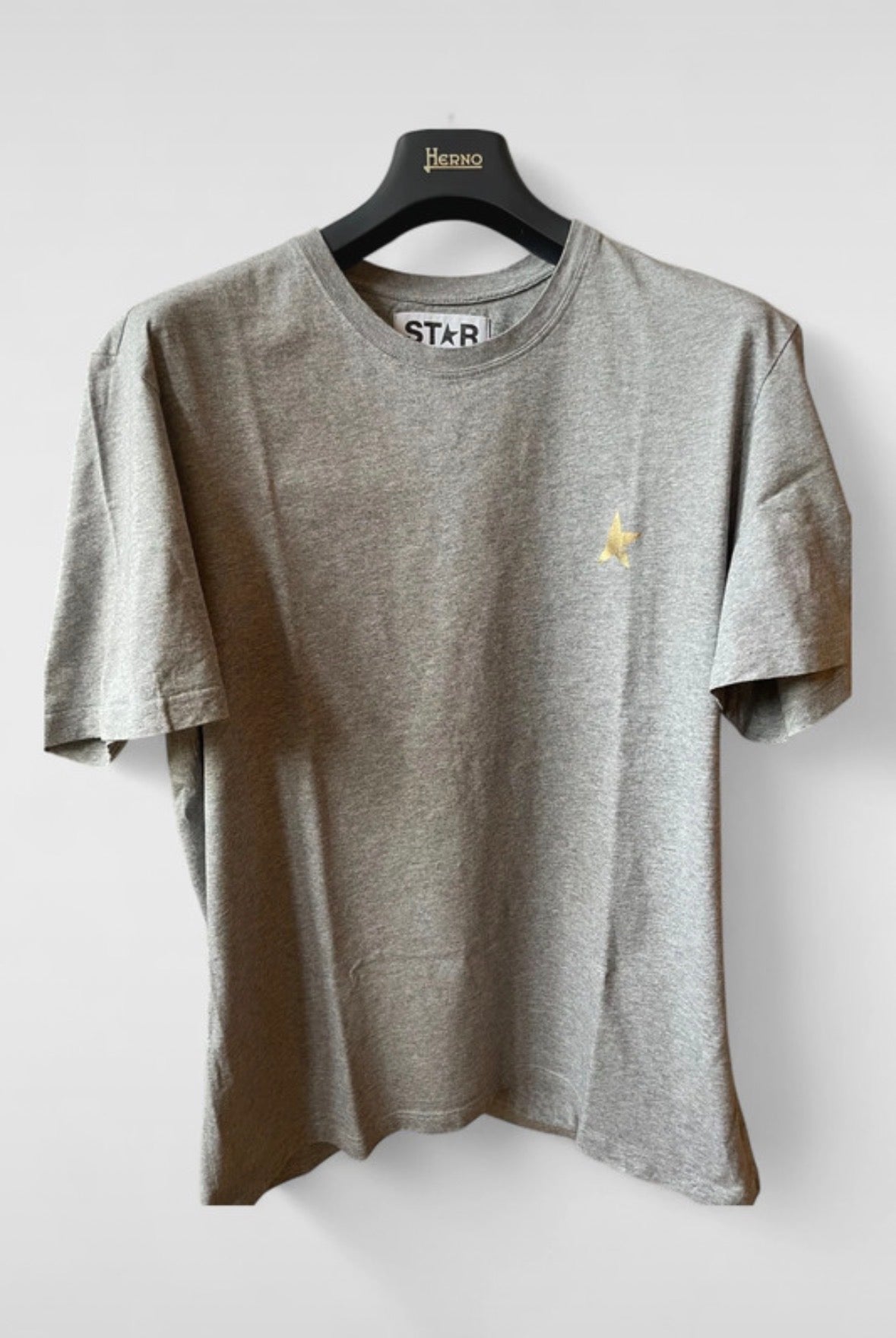 Maglia Golden Goose star grigia stella oro