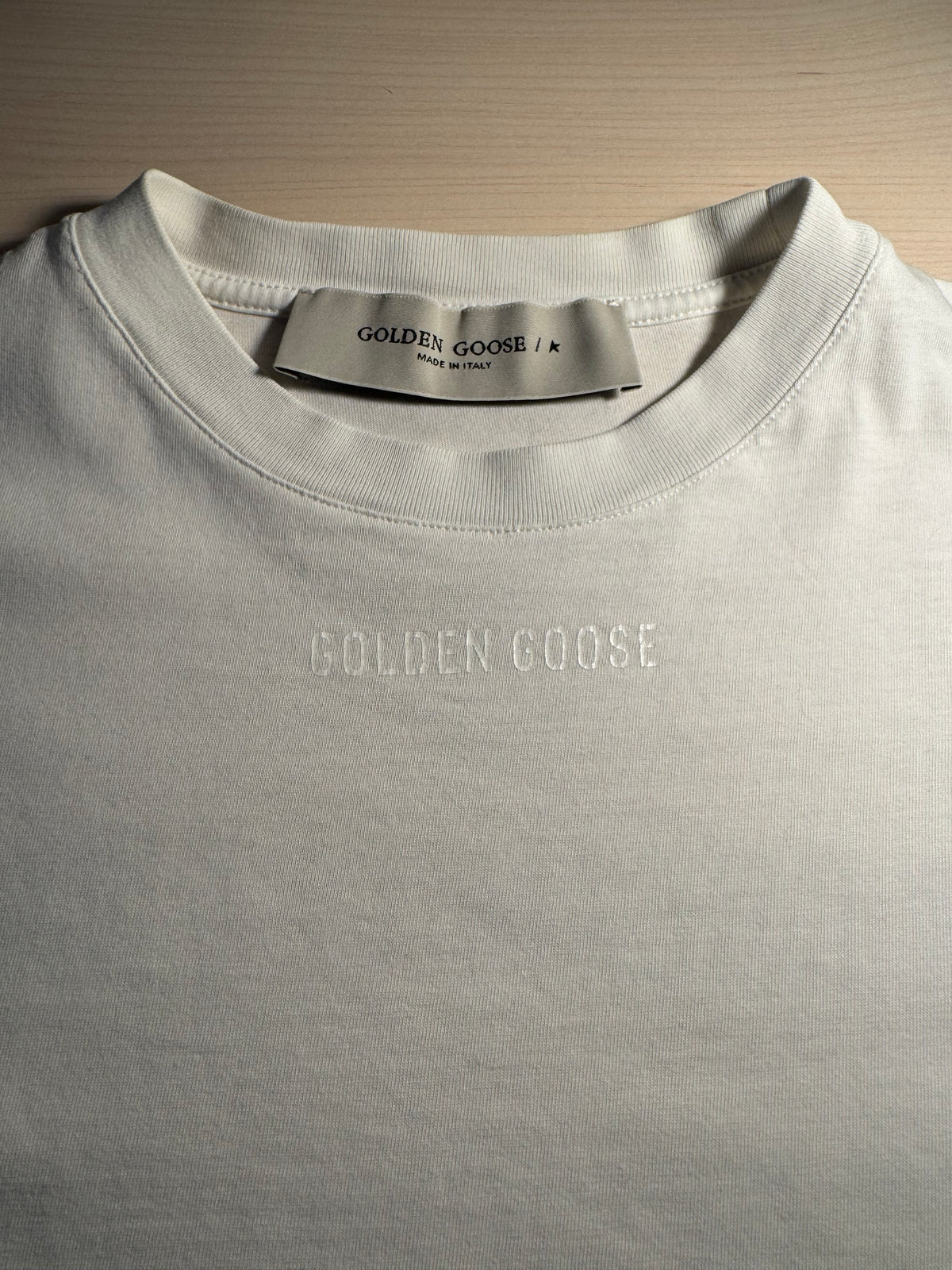Maglia Golden Goose logo “Golden Goose” bianca