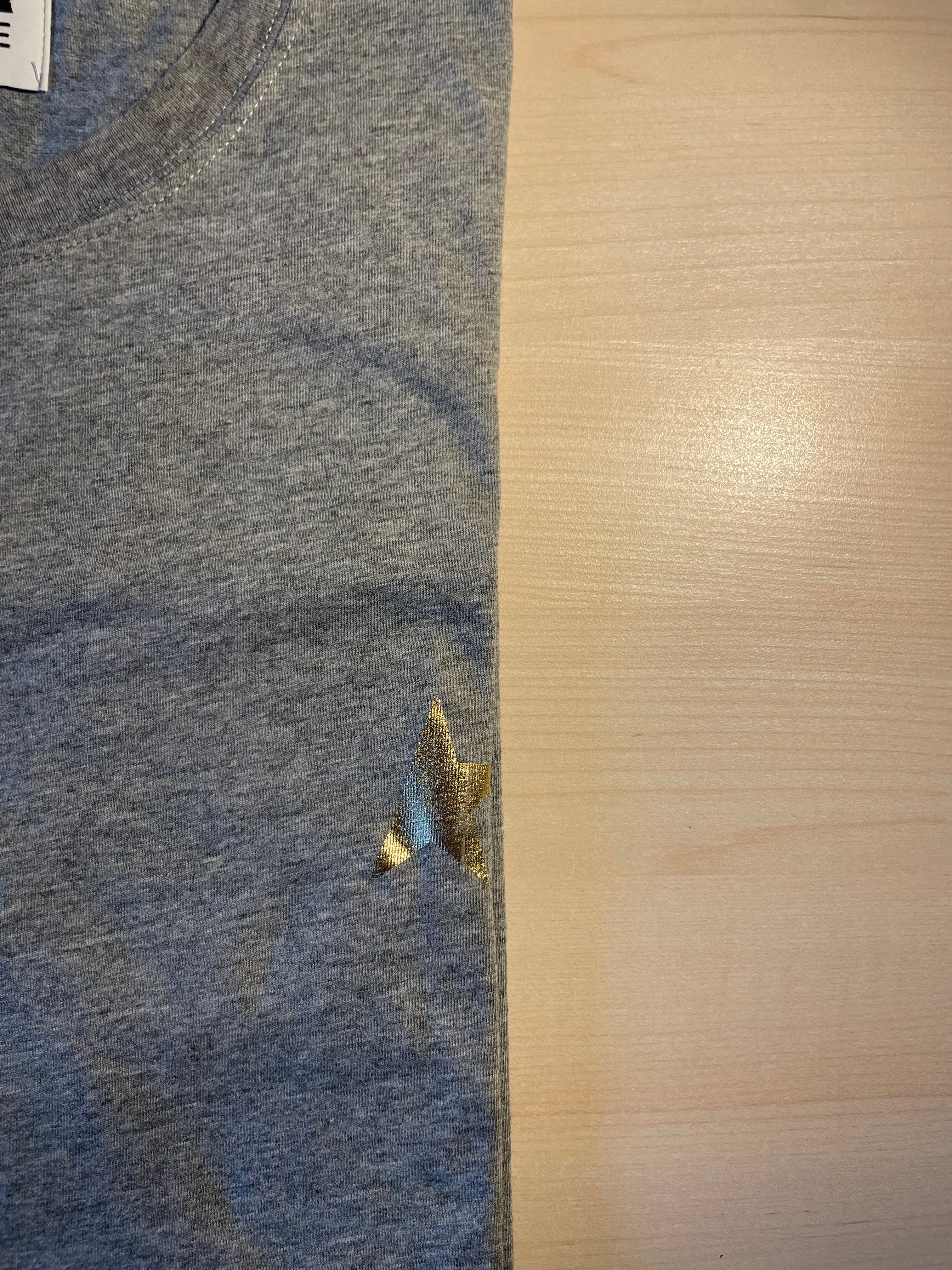 Maglia Golden Goose star grigia stella oro