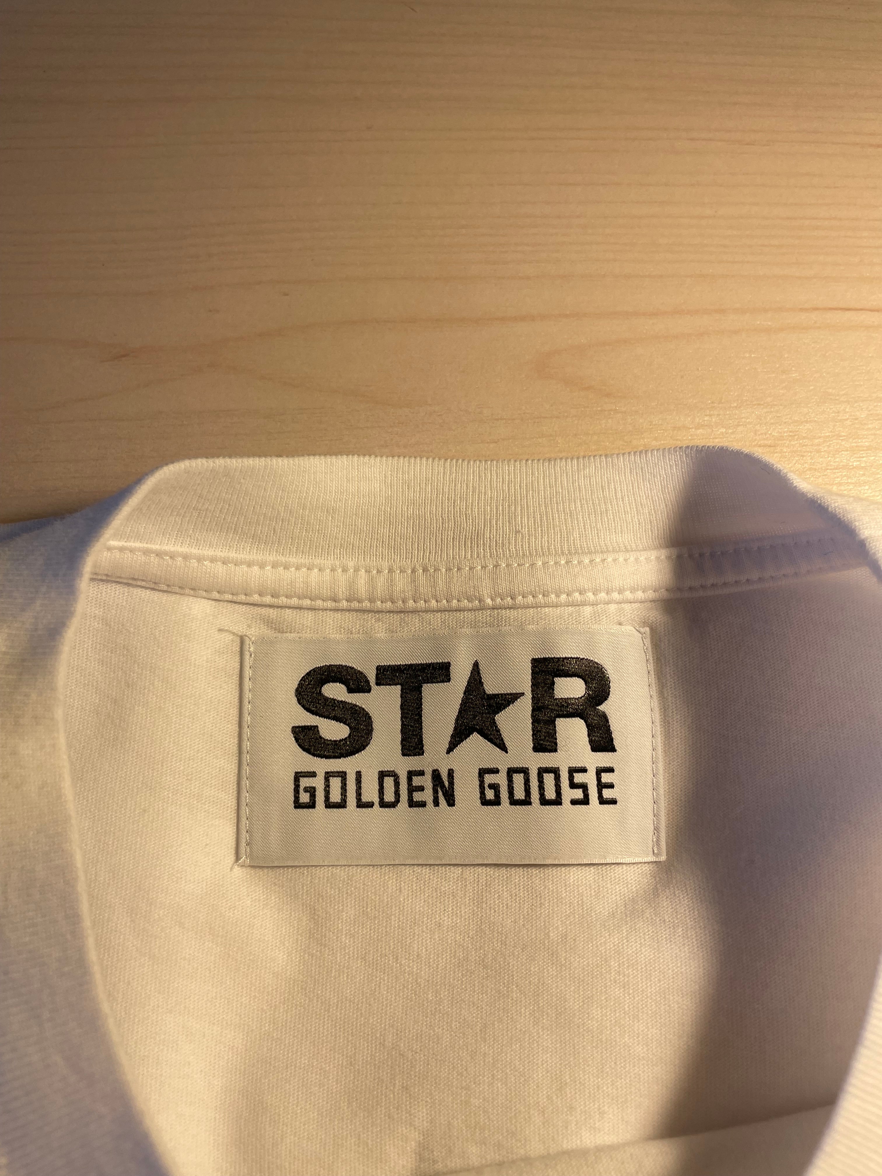 Maglia Golden Goose Star bianca stella argento retro