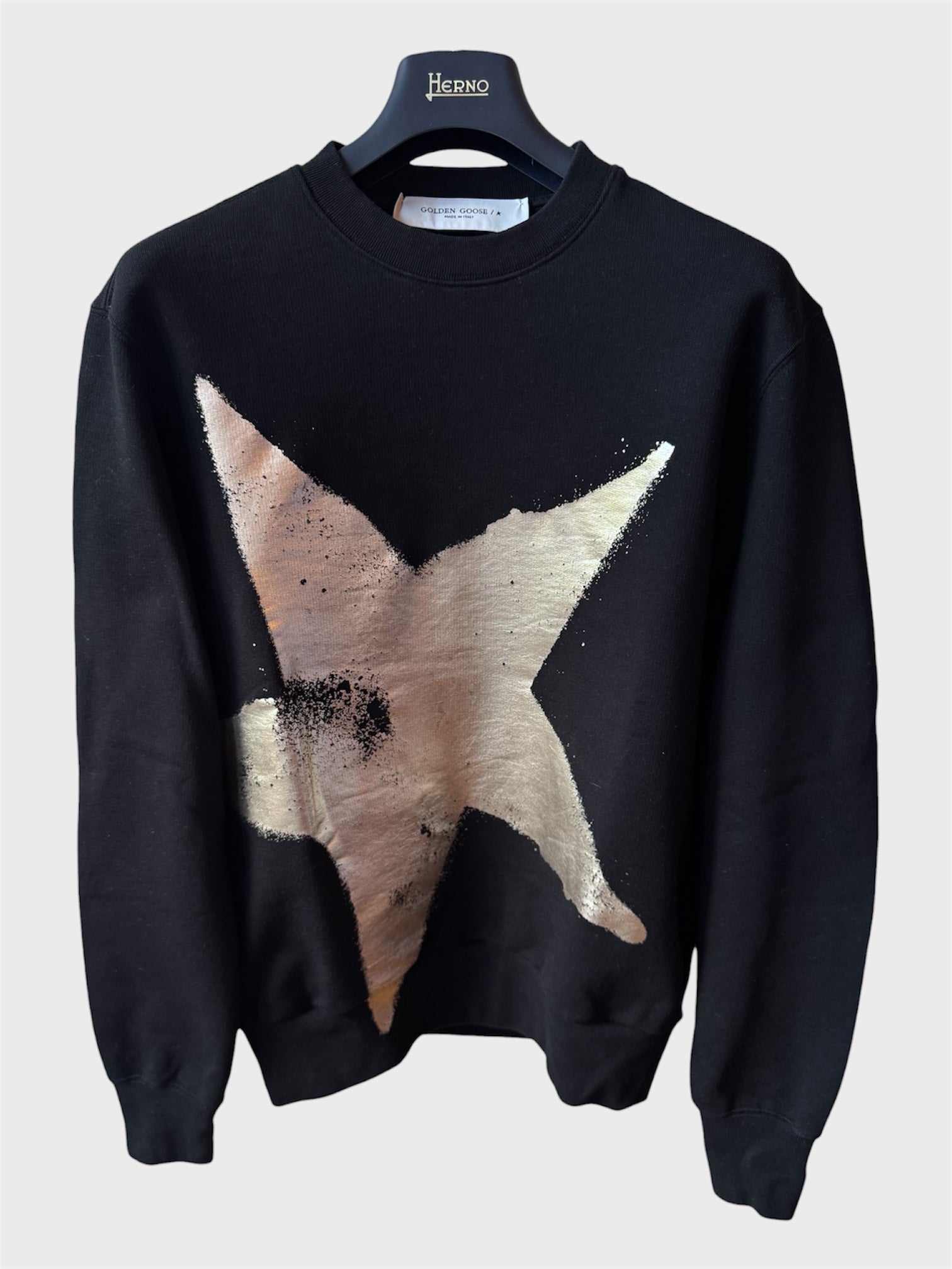 Felpa Golden Goose nera stella oro