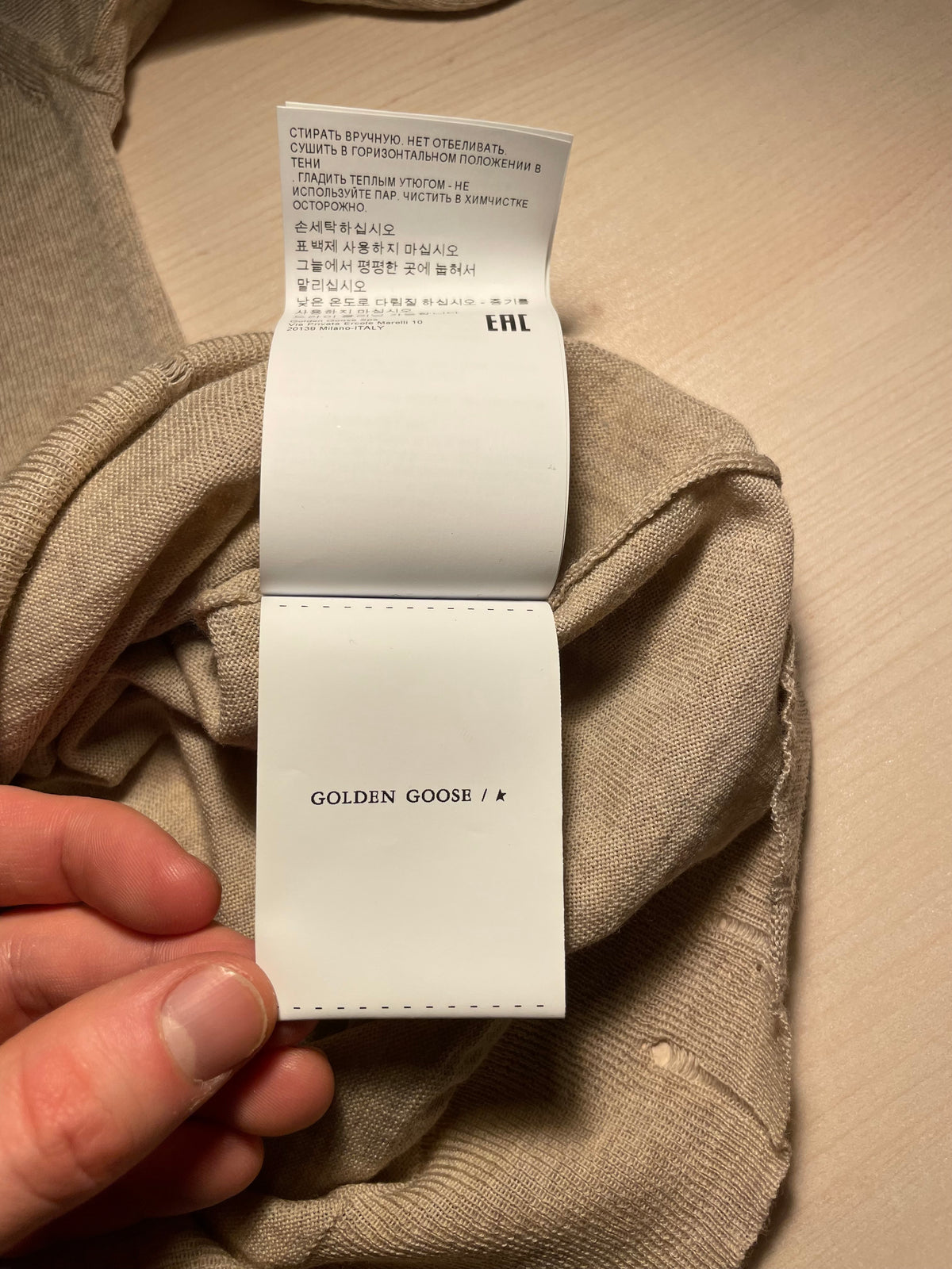 Maglione dolcevita Golden Goose beige