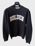 Felpa Golden Goose nera scritta "Golden" con pittura