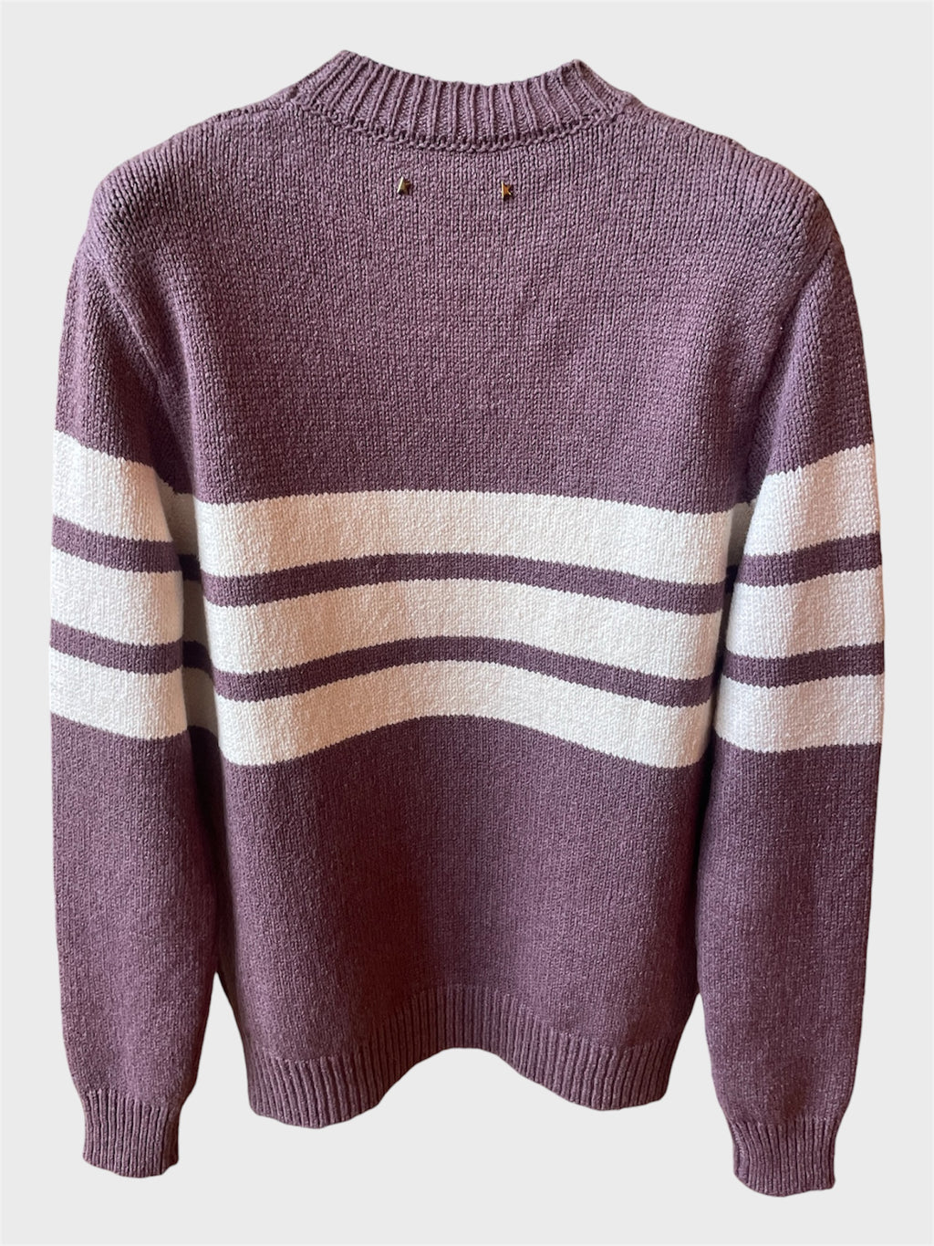 Maglione Golden Goose rosa lino scritta "Golden"
