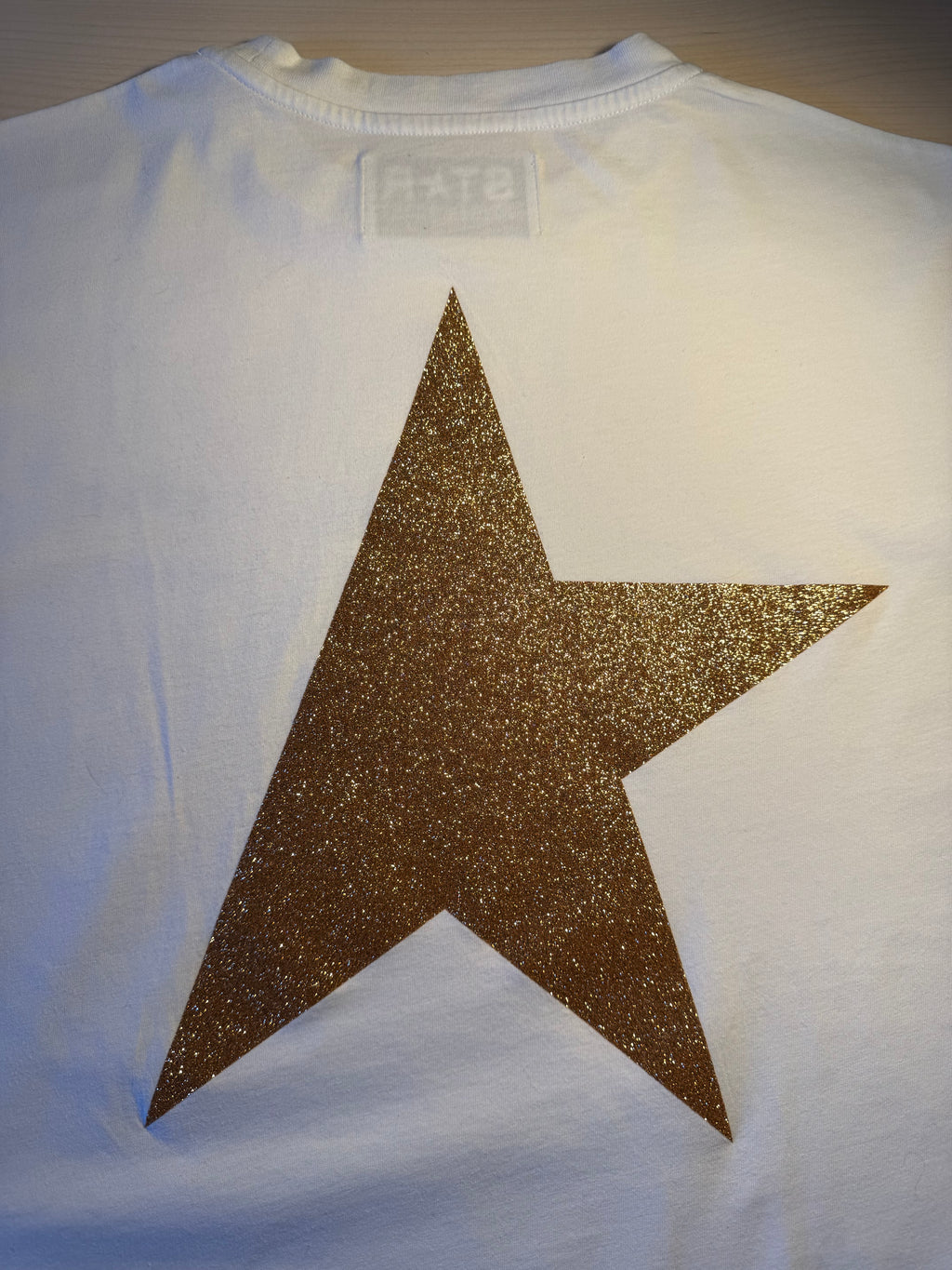 Maglia Golden Goose Star bianca stella oro retro