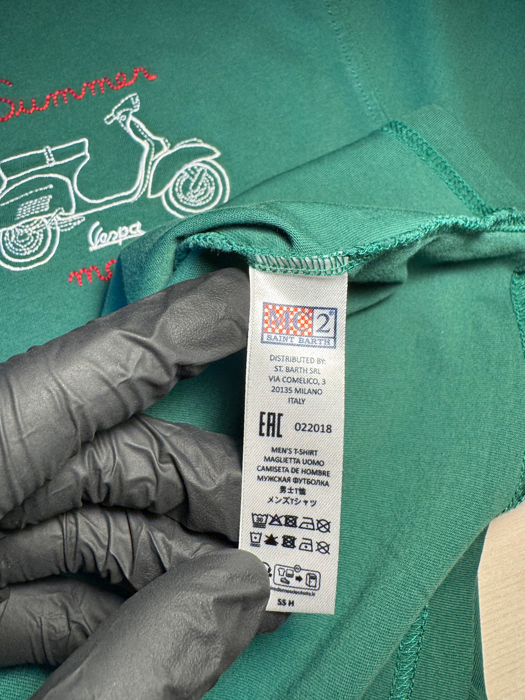Maglia Saint Barth "Vespa Summer Mood” verde