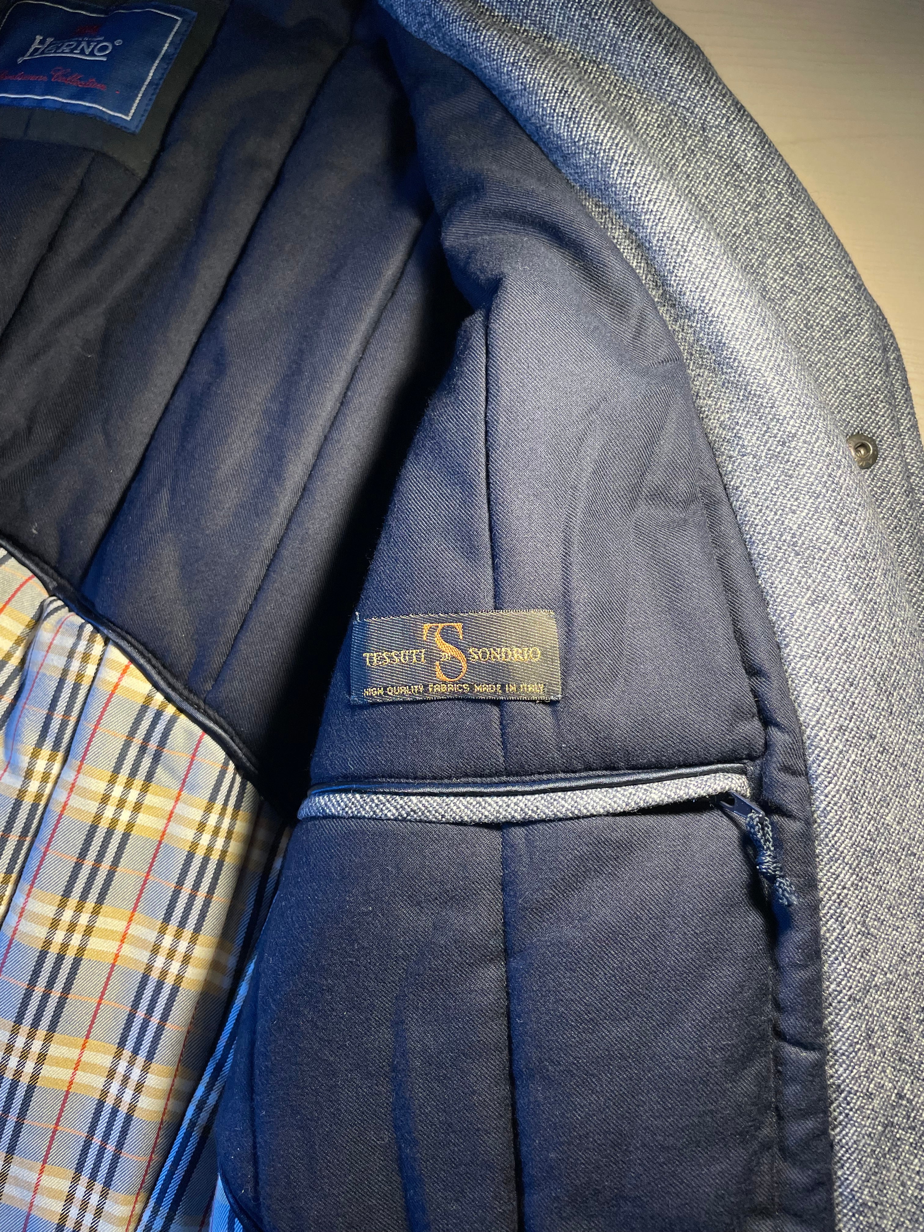Cappotto Herno lana grigio-azzurro