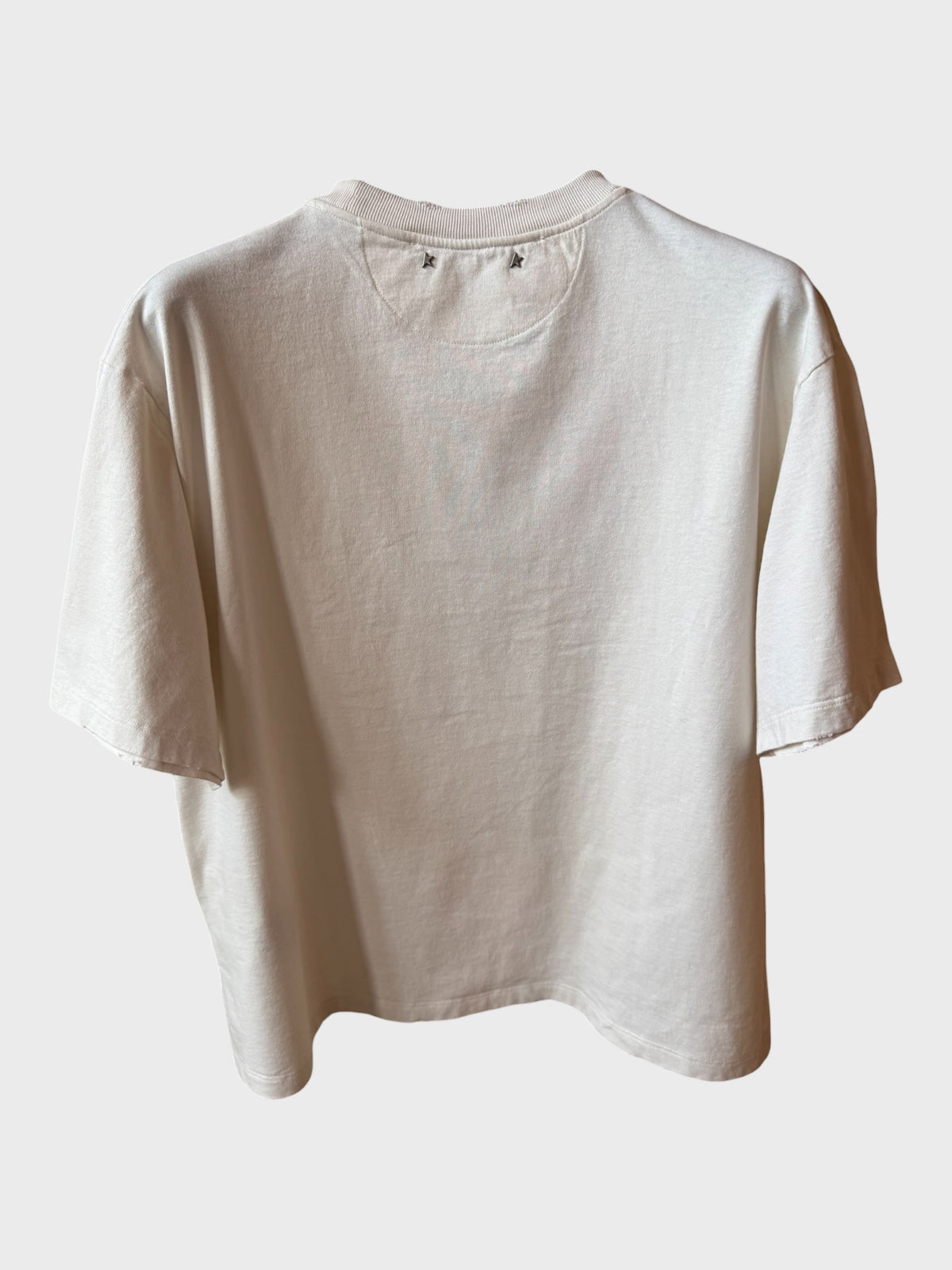 Maglia Golden Goose bianca con stampa a stella