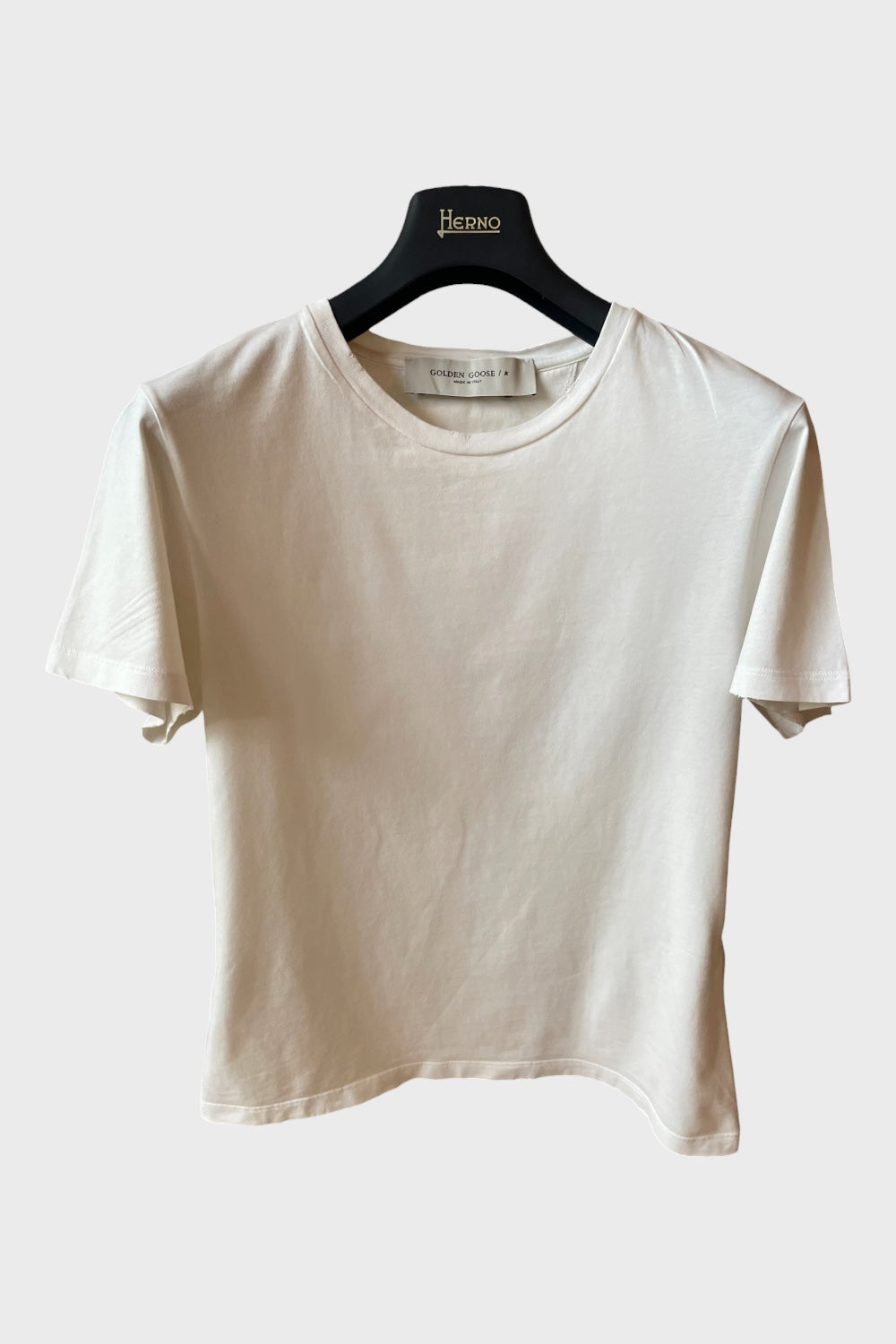 Maglia Golden Goose bianca trattamento distressed