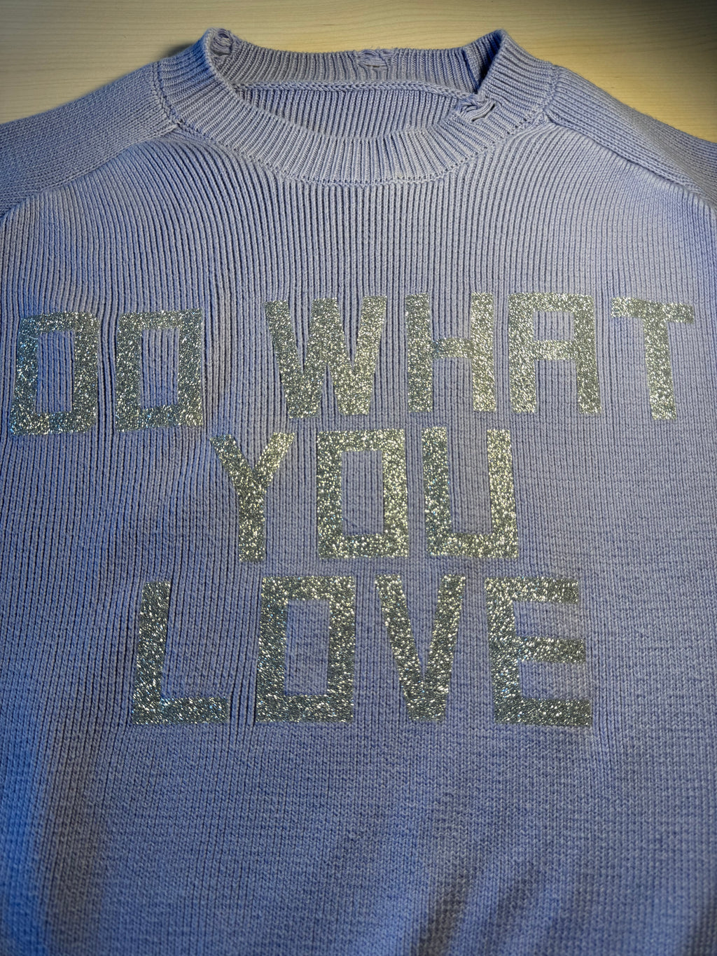 Maglione Golden Goose lilla "Do what you love"