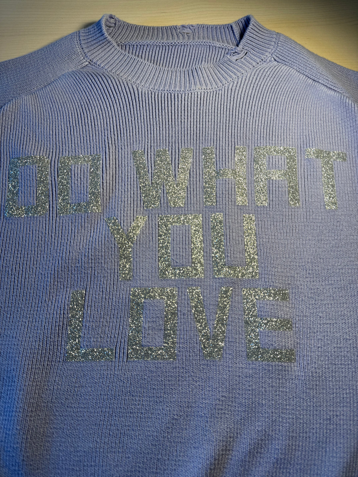 Maglione Golden Goose lilla "Do what you love"