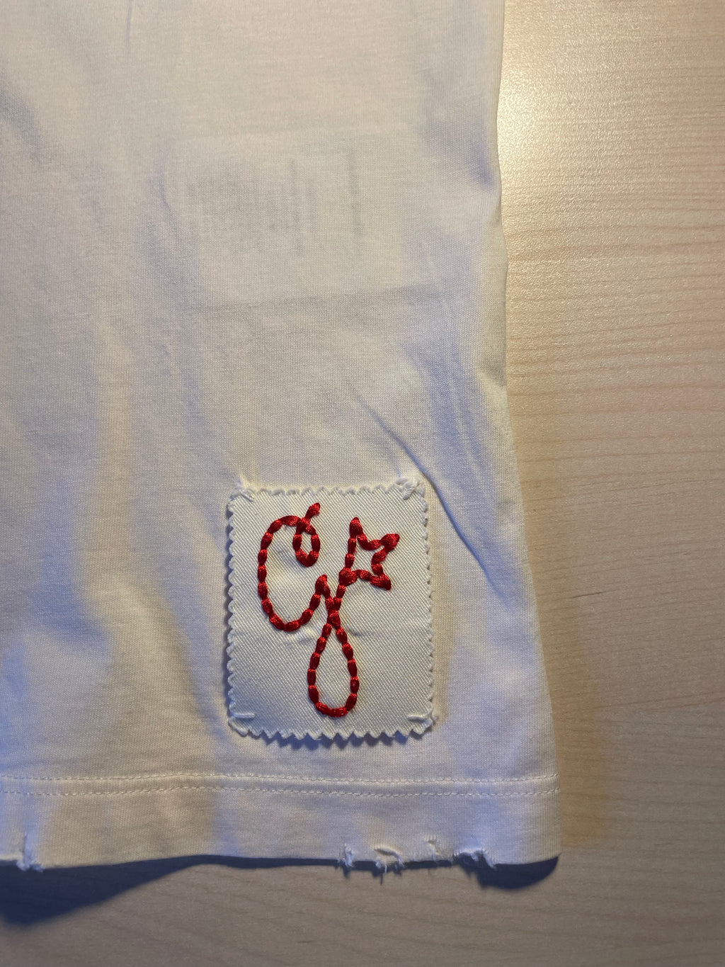 Maglia Golden Goose bianca con patch