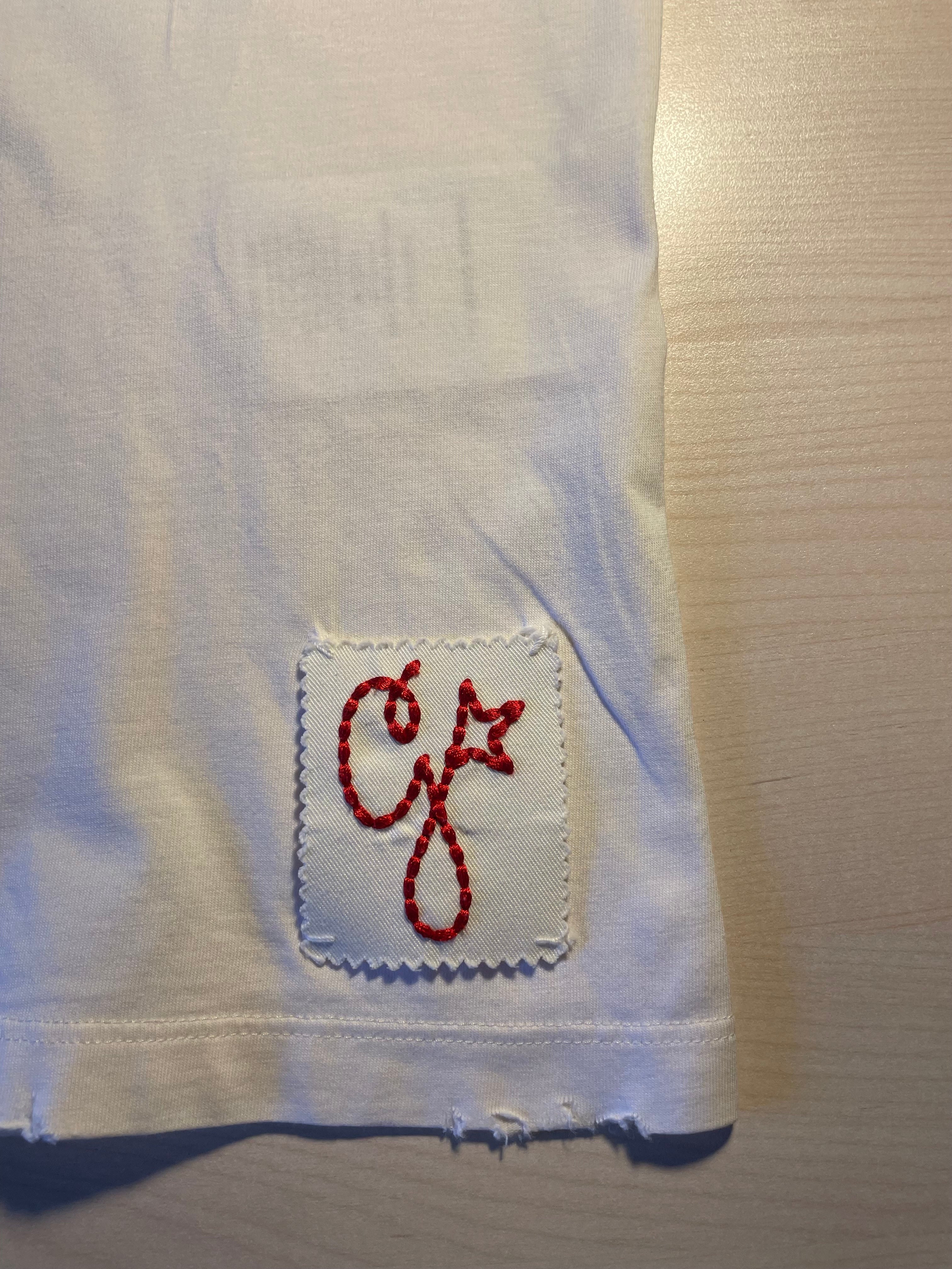 Maglia Golden Goose bianca con patch