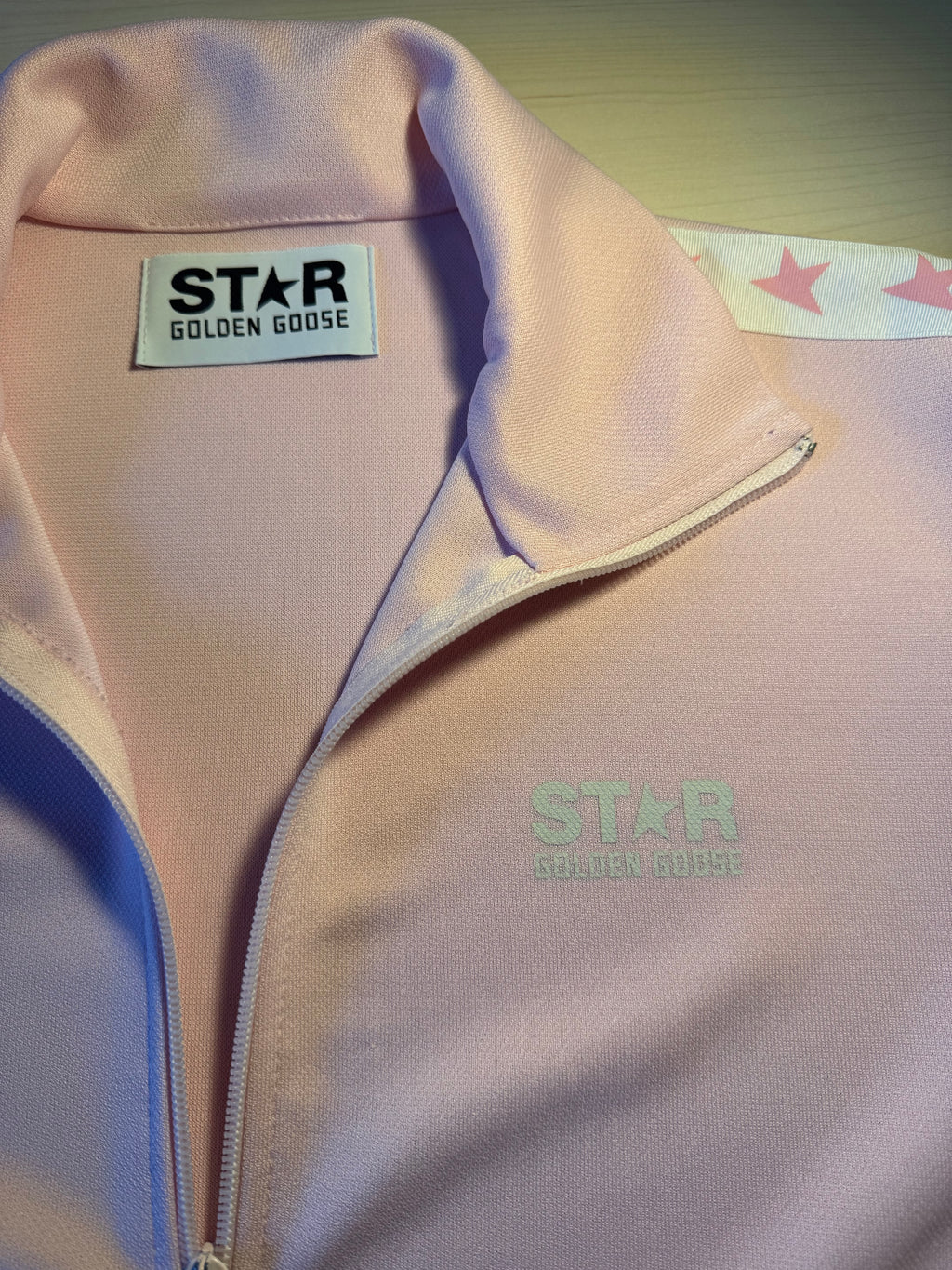 Felpa Golden Goose Star jogging rosa stelline laterali