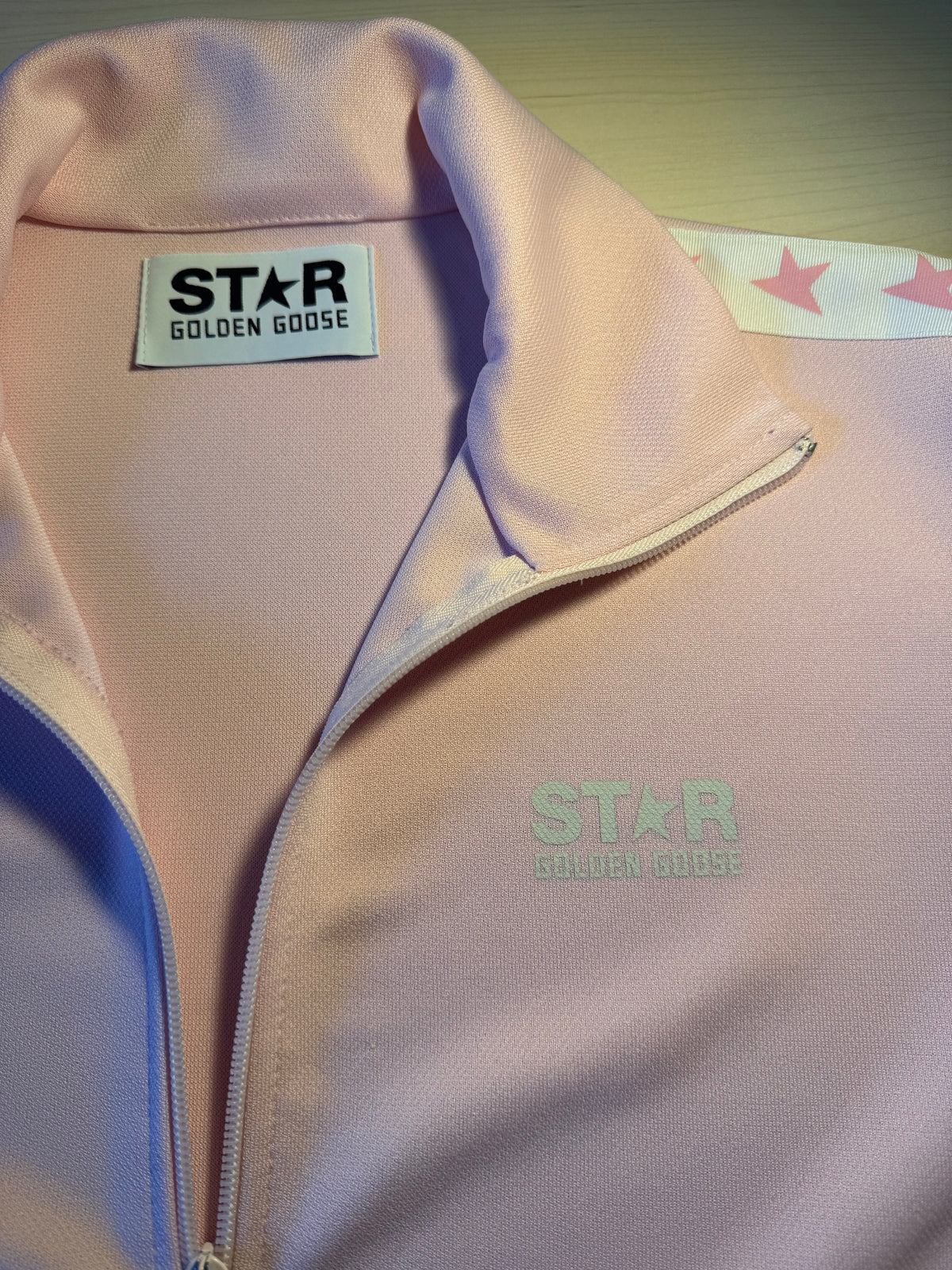 Felpa Golden Goose Star jogging rosa stelline laterali