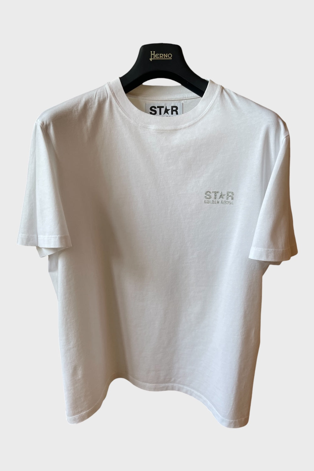 Maglia Golden Goose Star bianca stella argento retro