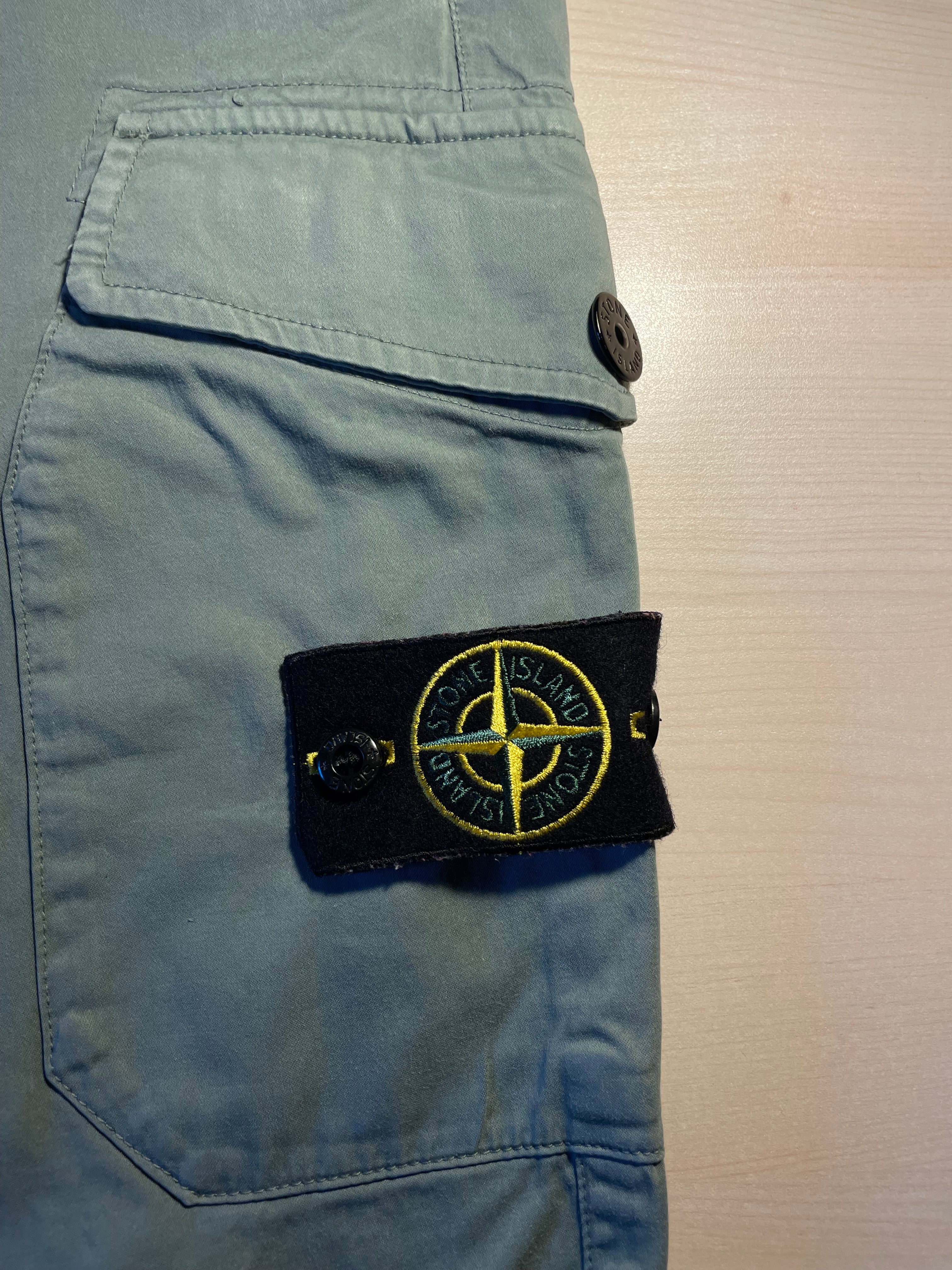 Pantalone Stone Island cargo verde acqua