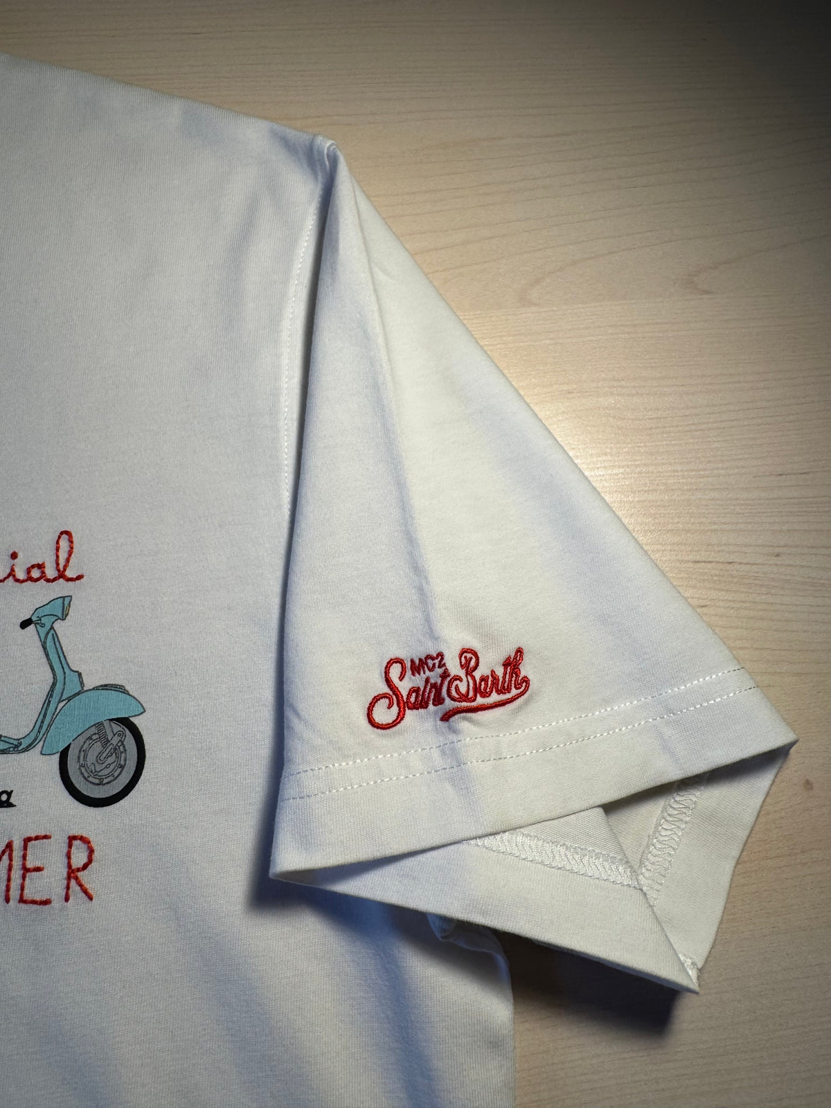 Maglia Saint Barth "Special Summer X Vespa” bianca
