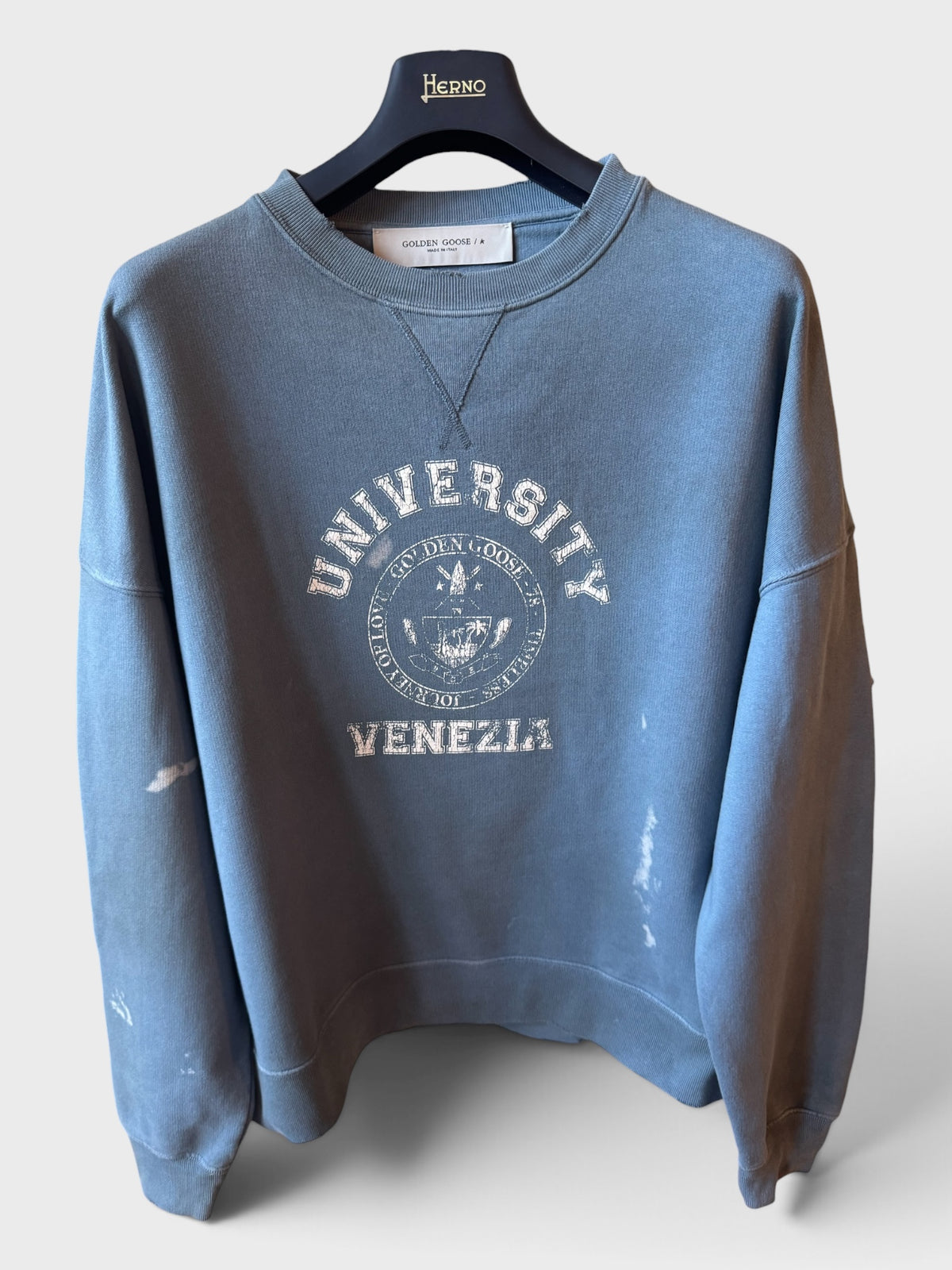 Felpa Golden Goose "University Venezia" azzurra