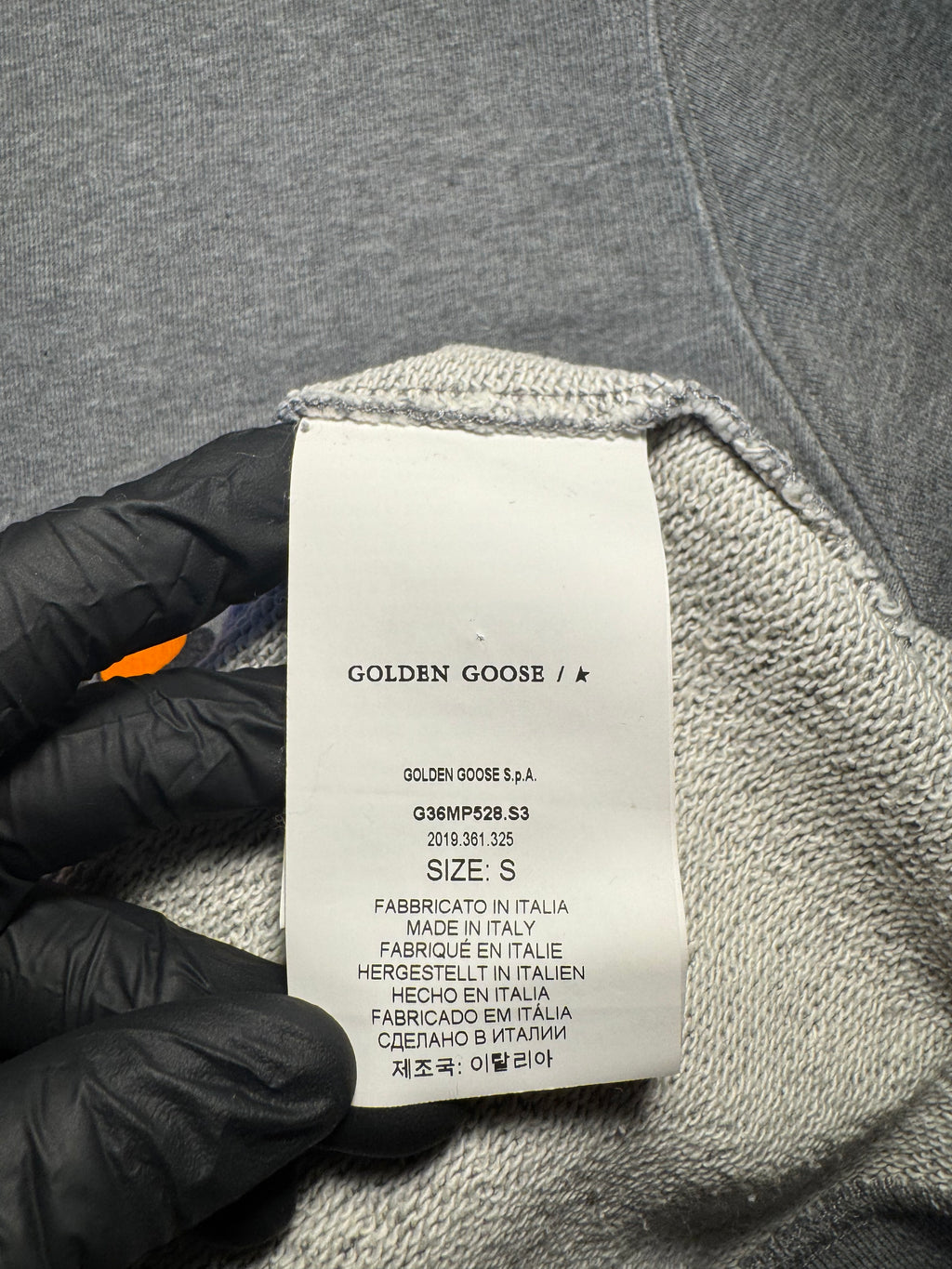 Felpa Golden Goose logo "Golden Goose" arancione