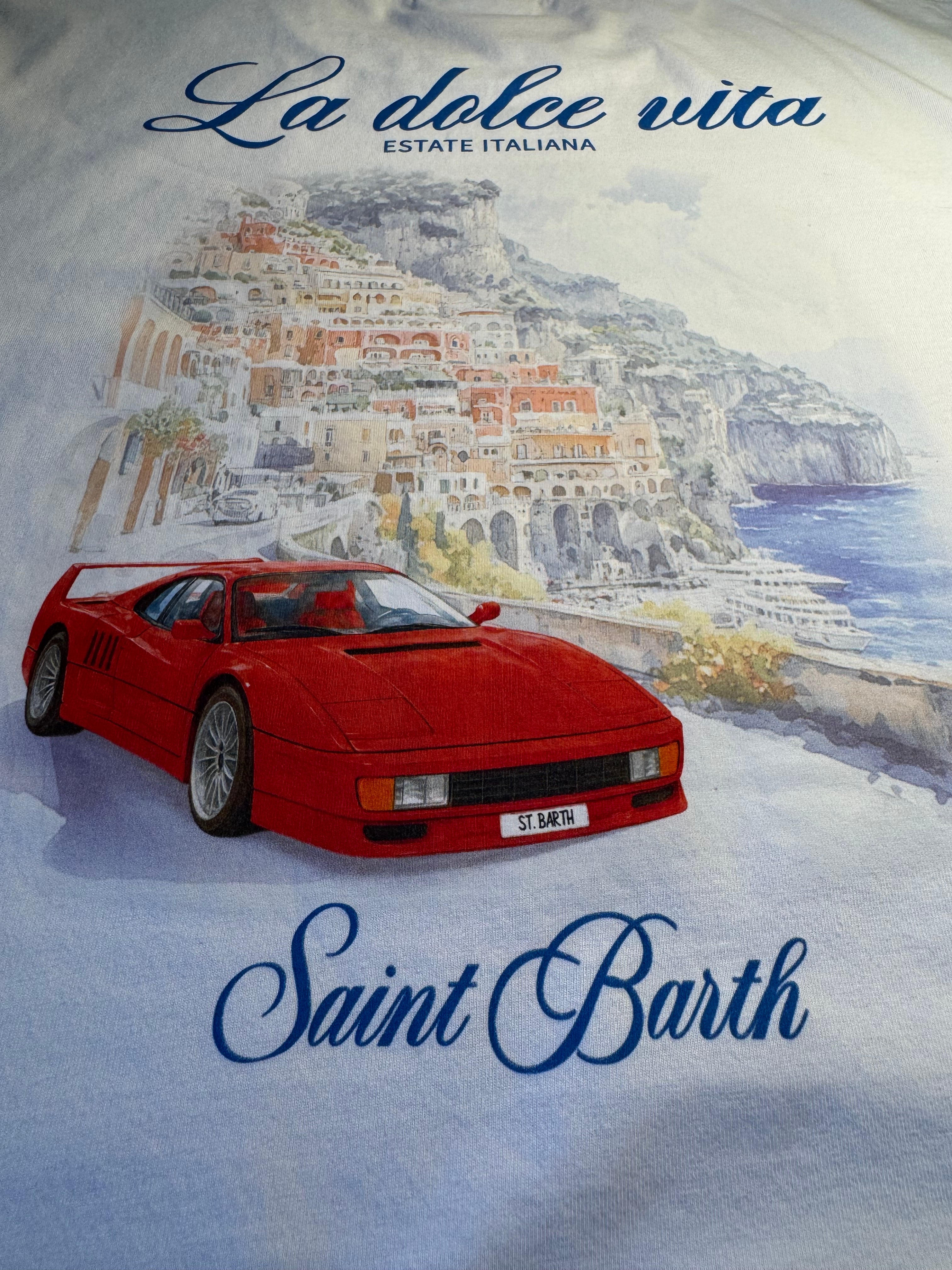 T-shirt Saint Barth "La Dolce Vita" bianca