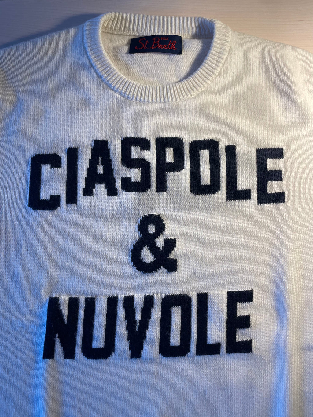Maglione Saint Barth "Ciaspole e nuvole"
