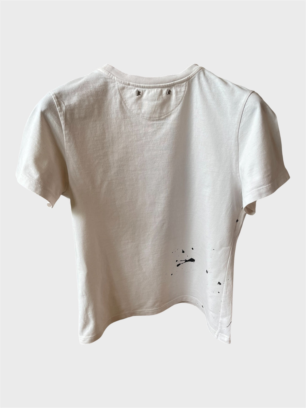 Maglia Golden Goose bianca scritta logo