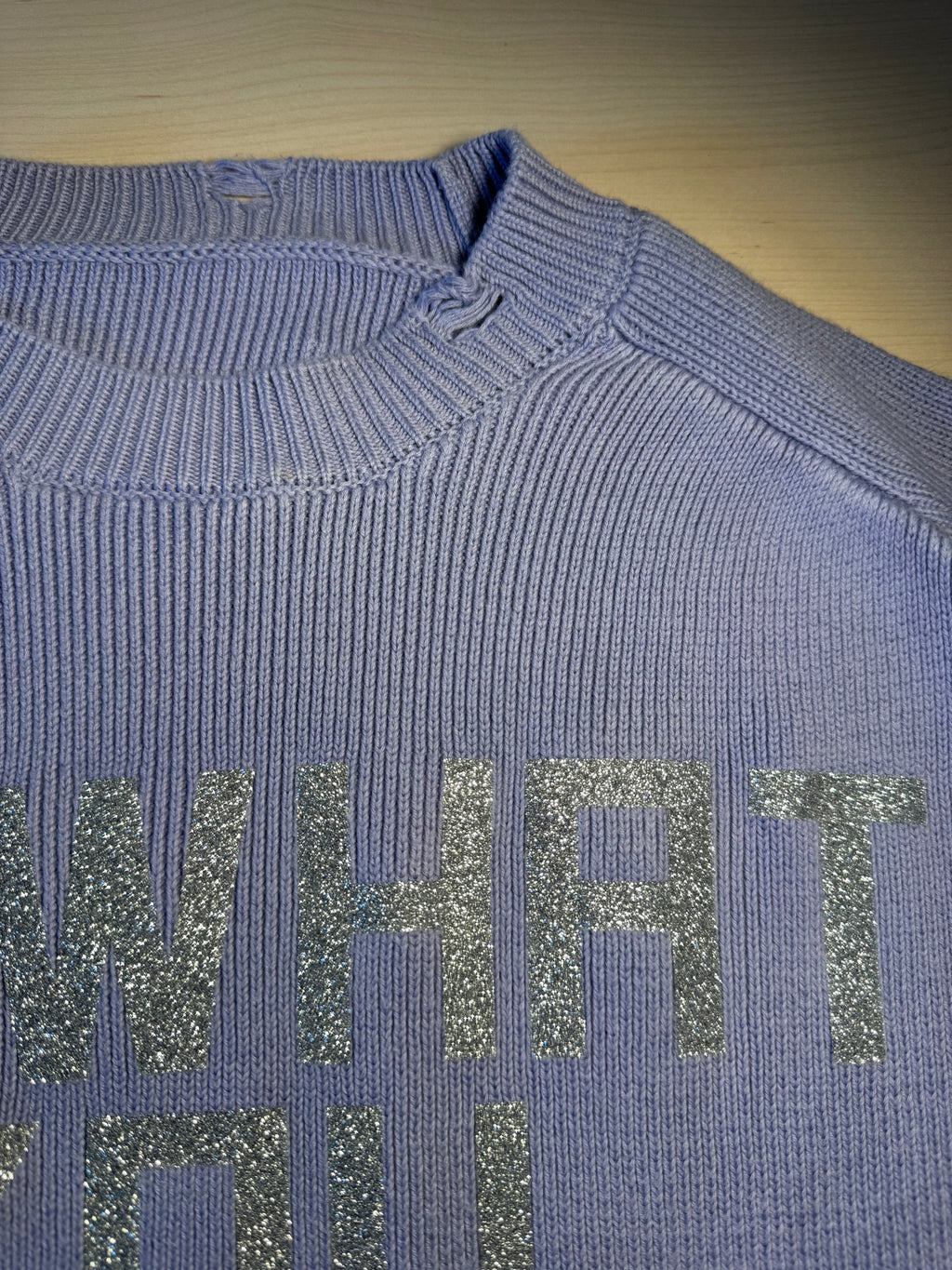 Maglione Golden Goose lilla "Do what you love"