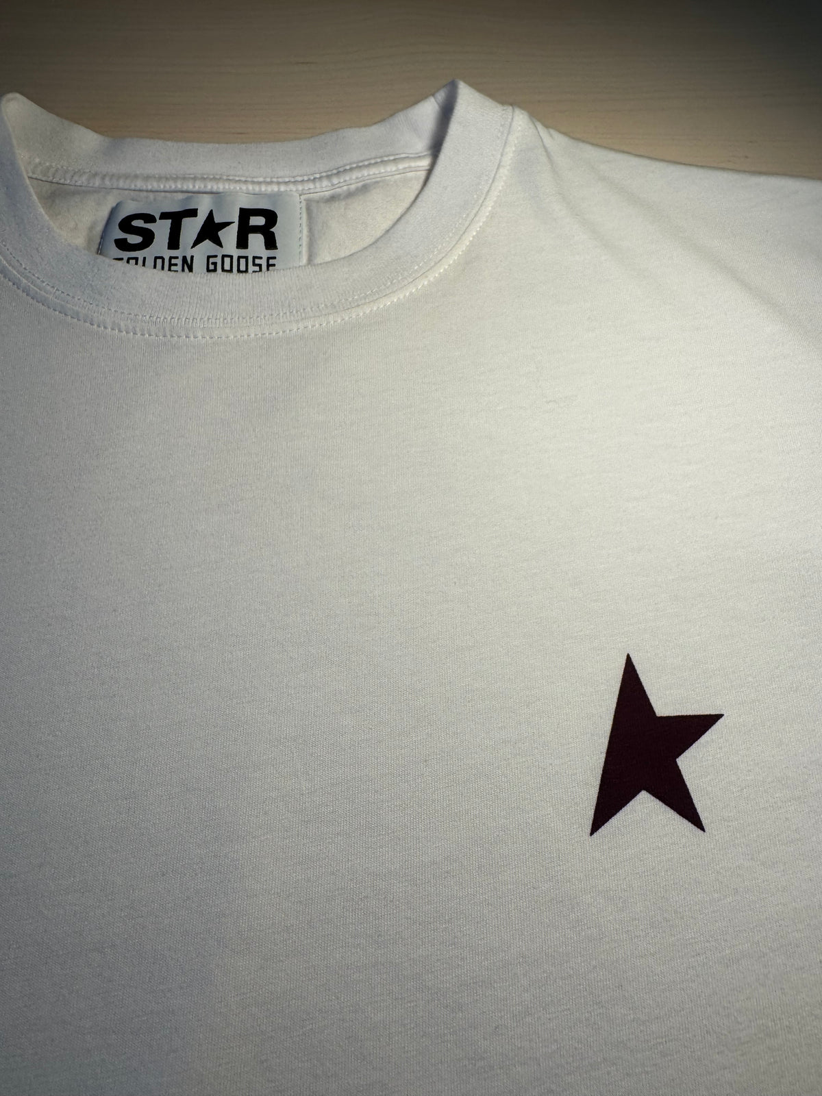 Maglia Golden Goose Star bianca stella bordeaux