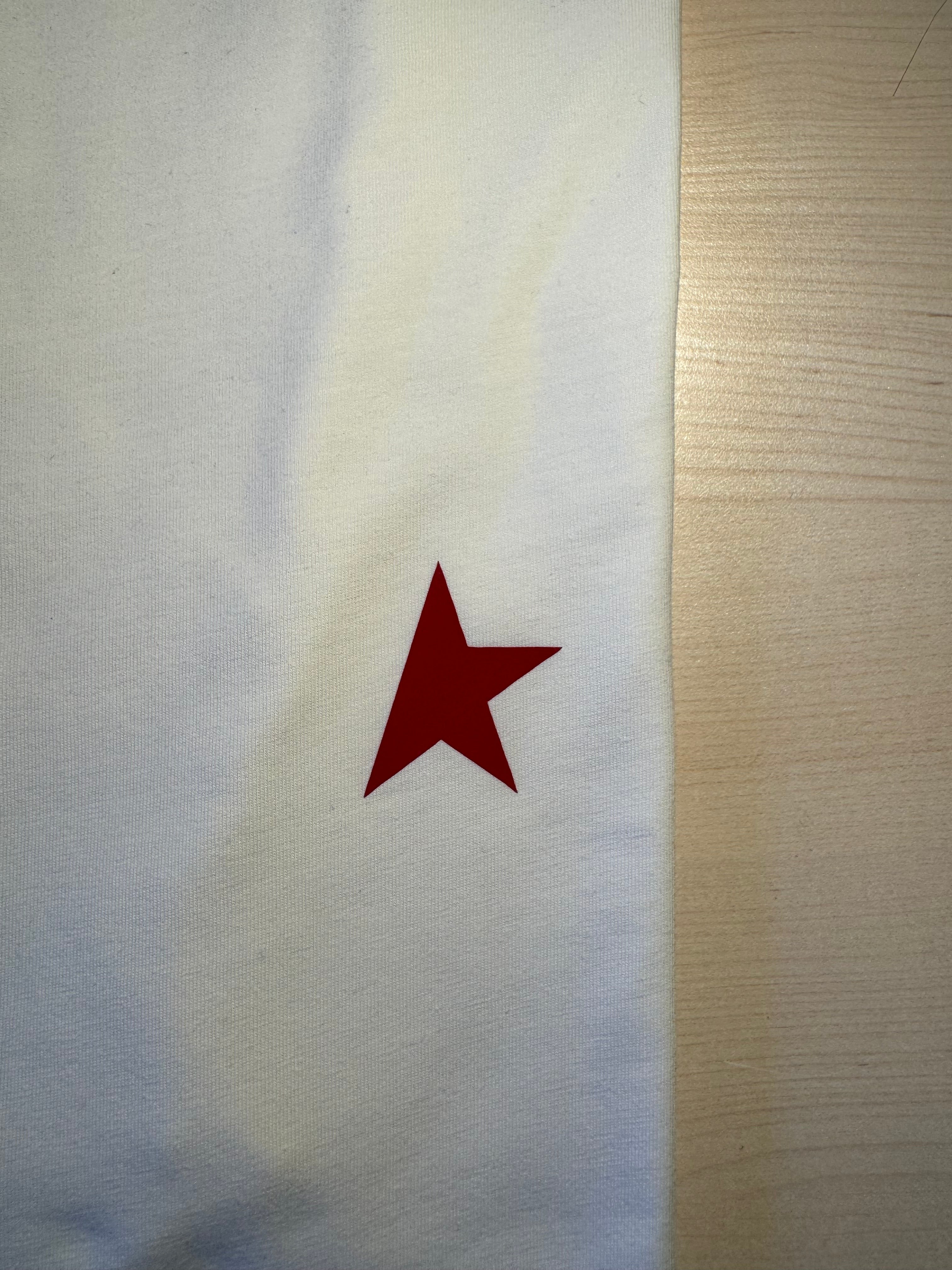 Maglia Golden Goose Star bianca stella rossa