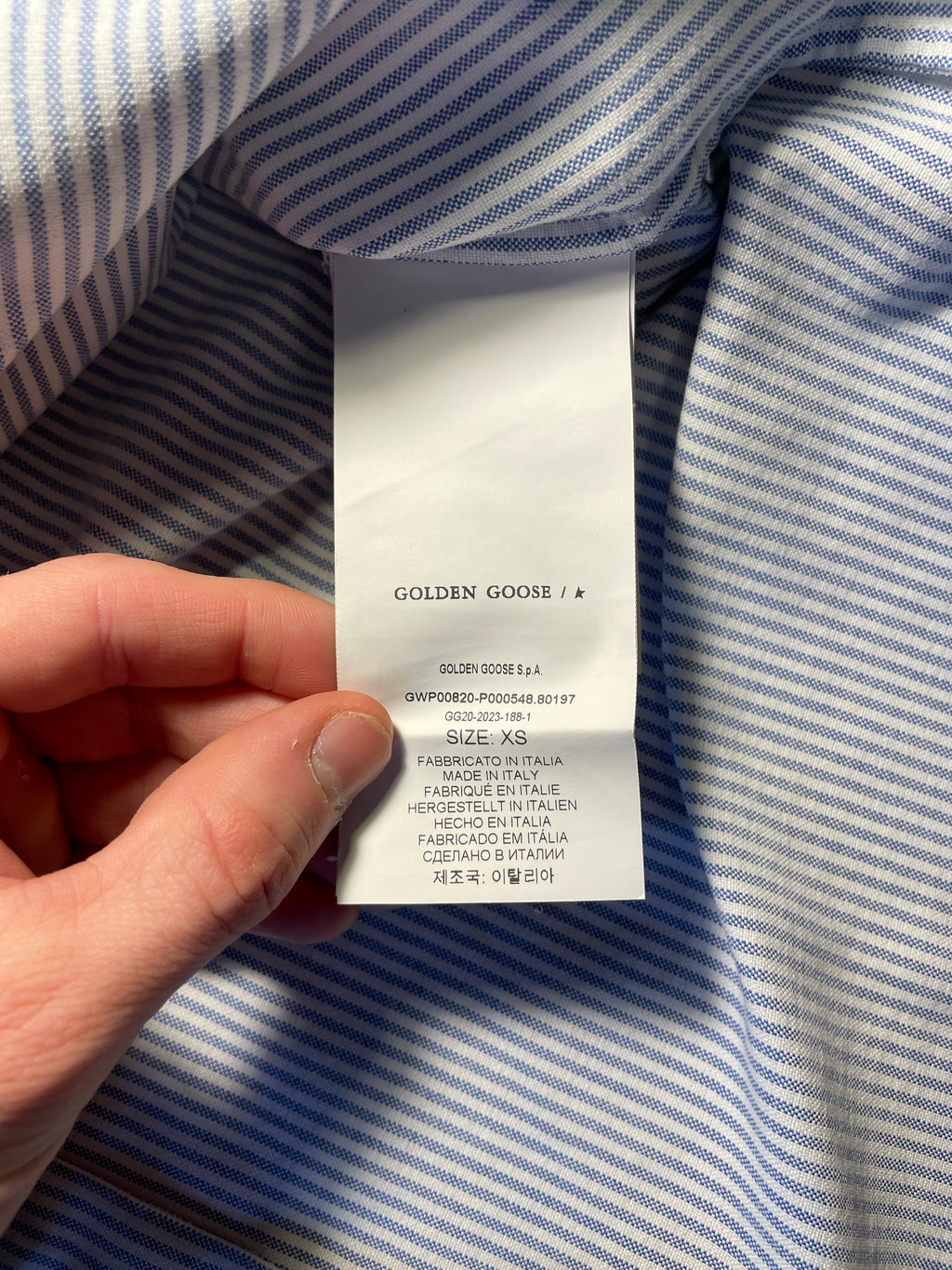 Camicia Golden Goose righe a bastoncino