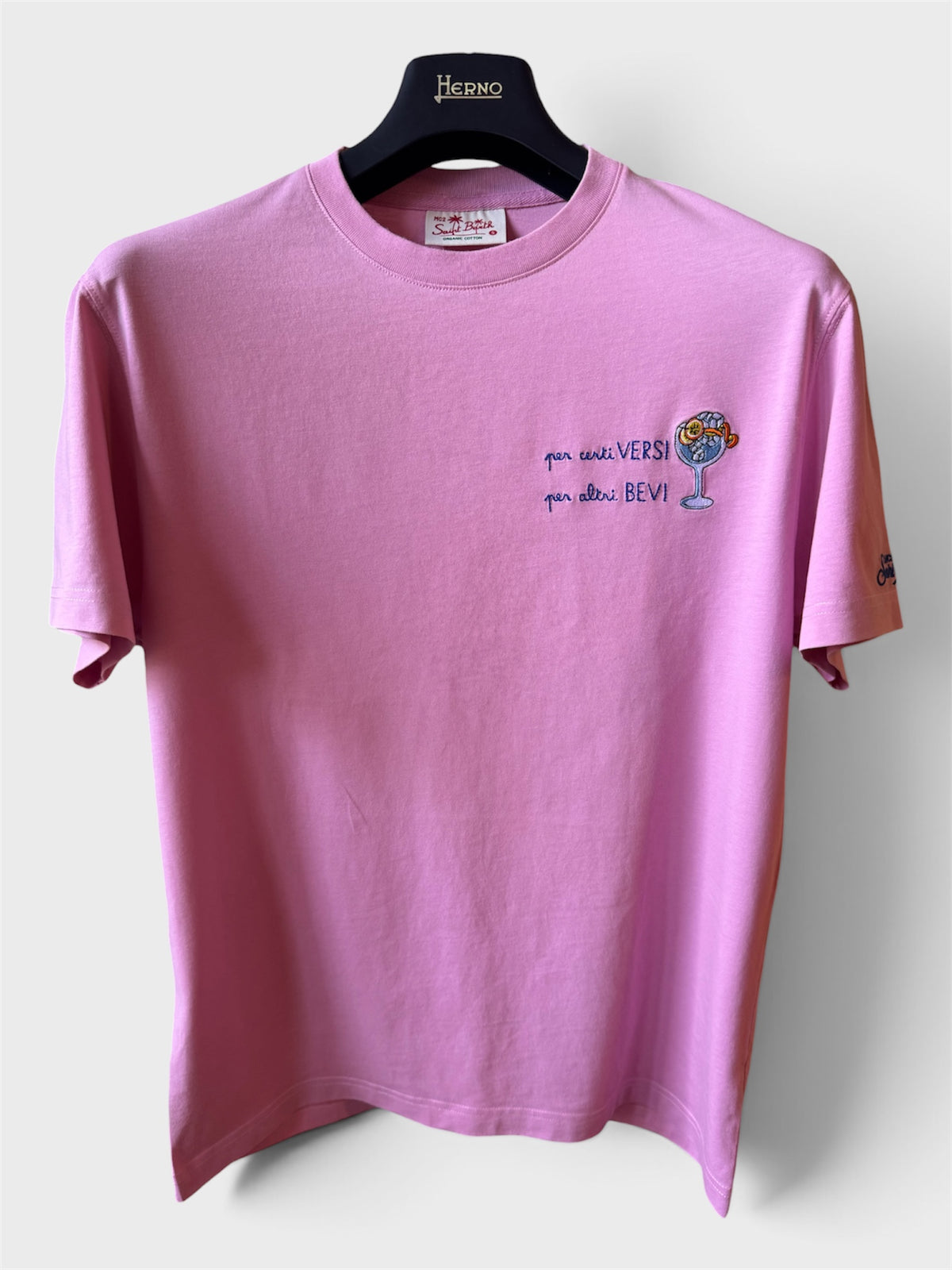 Maglia Saint Barth "Per Certi Versi Per altri Bevi” rosa