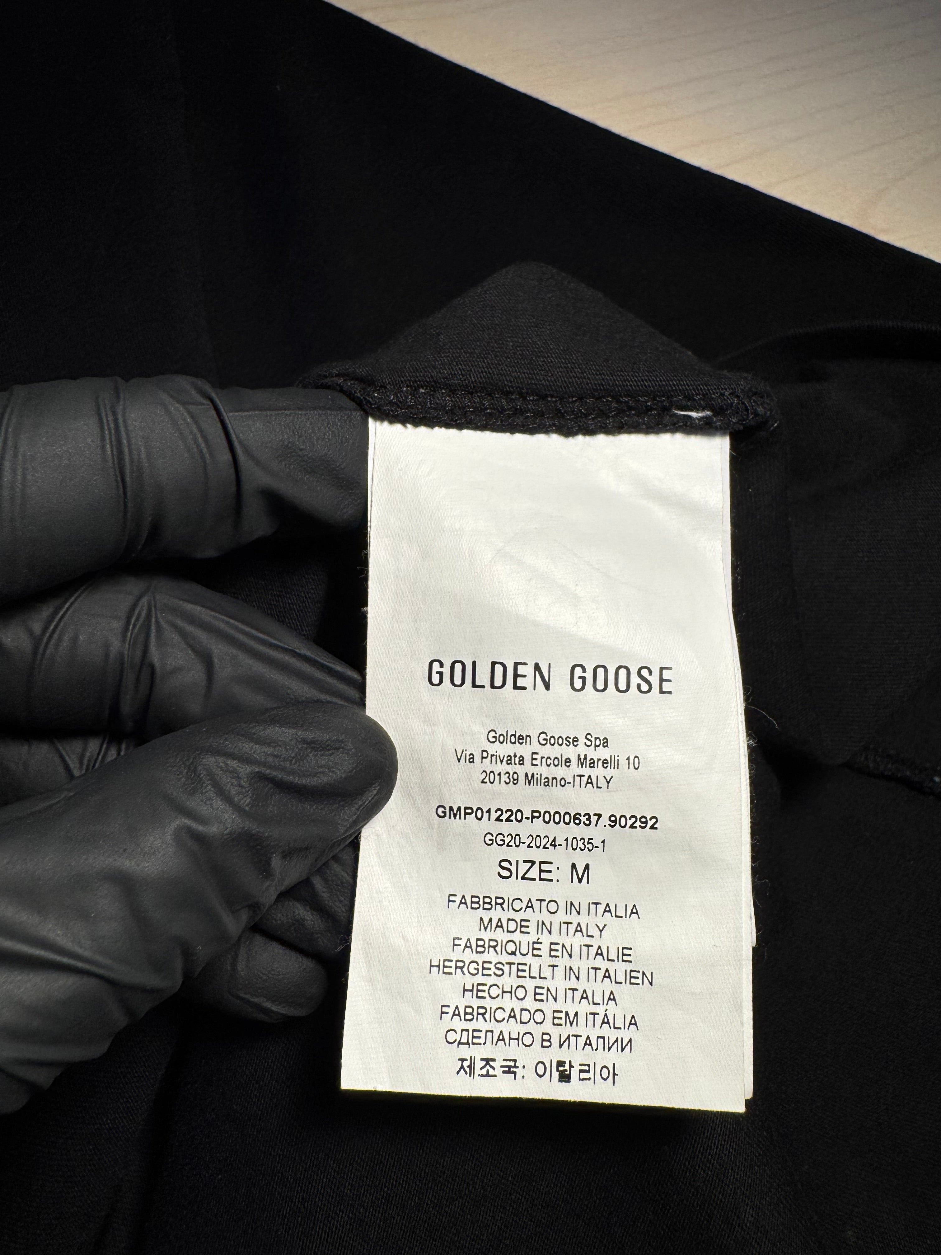 Maglia Golden Goose nera trattamento distressed