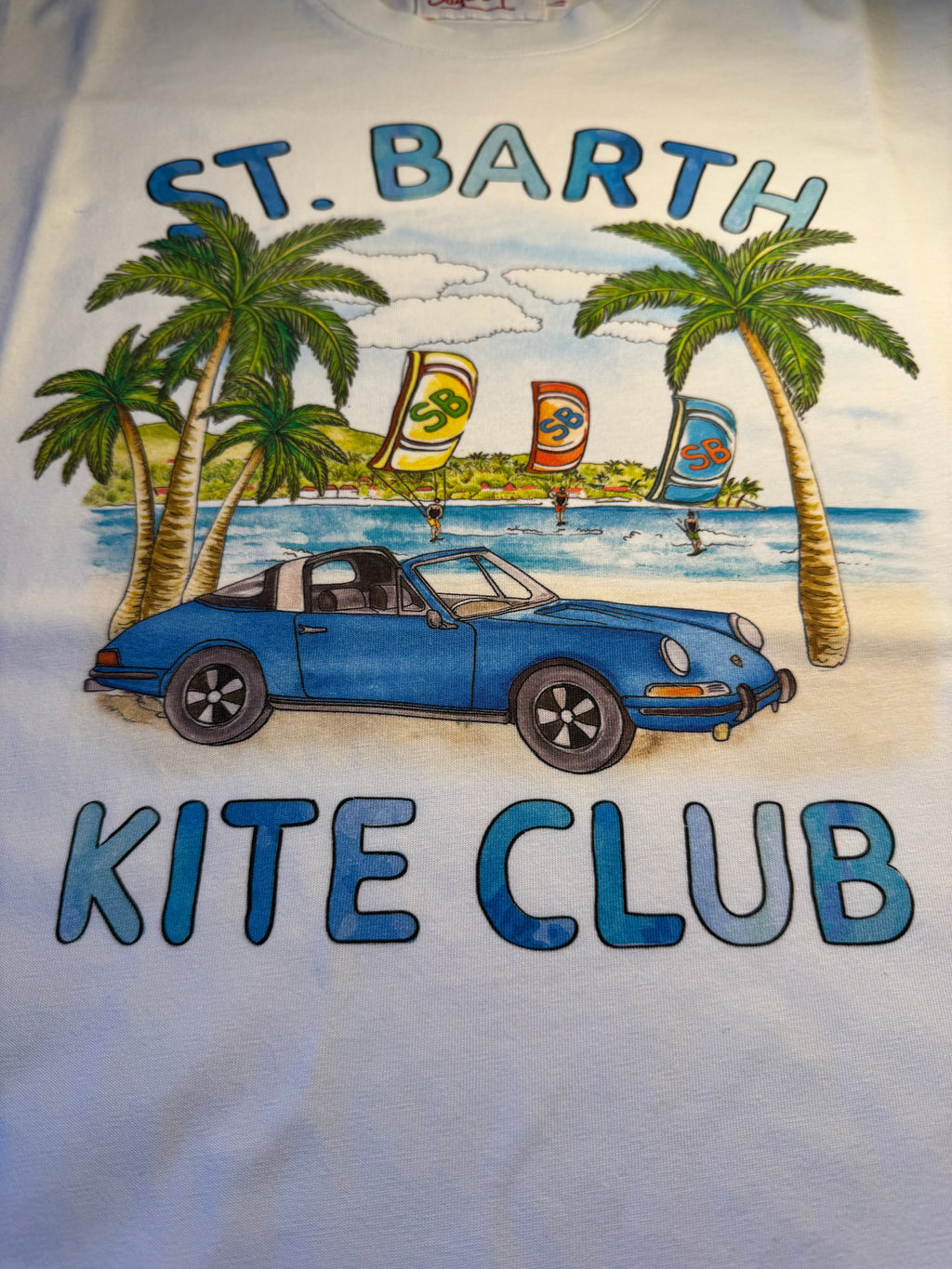Maglia Saint Barth "St. Barth Kite Club" Bianca