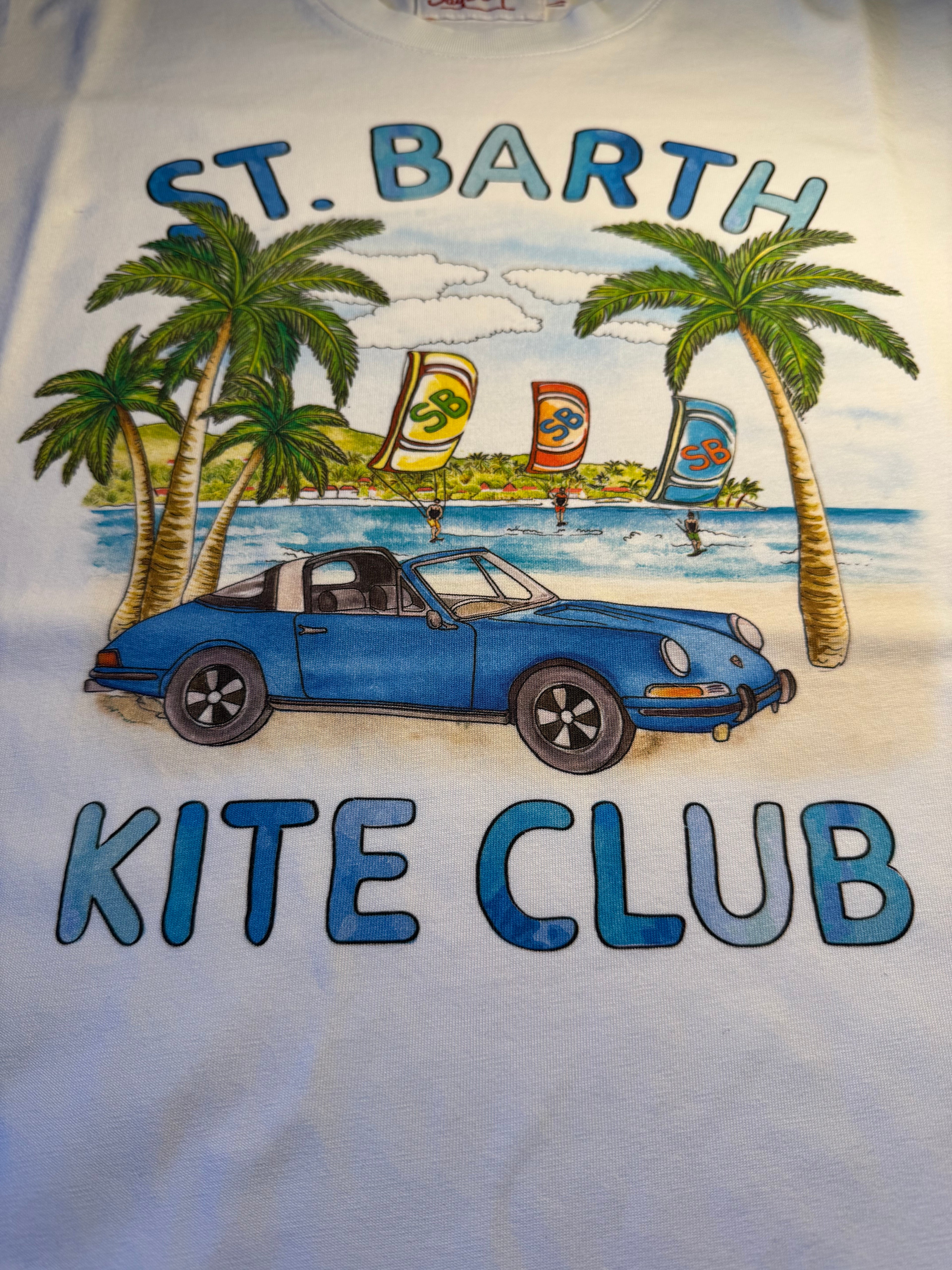 Maglia Saint Barth "St. Barth Kite Club" Bianca