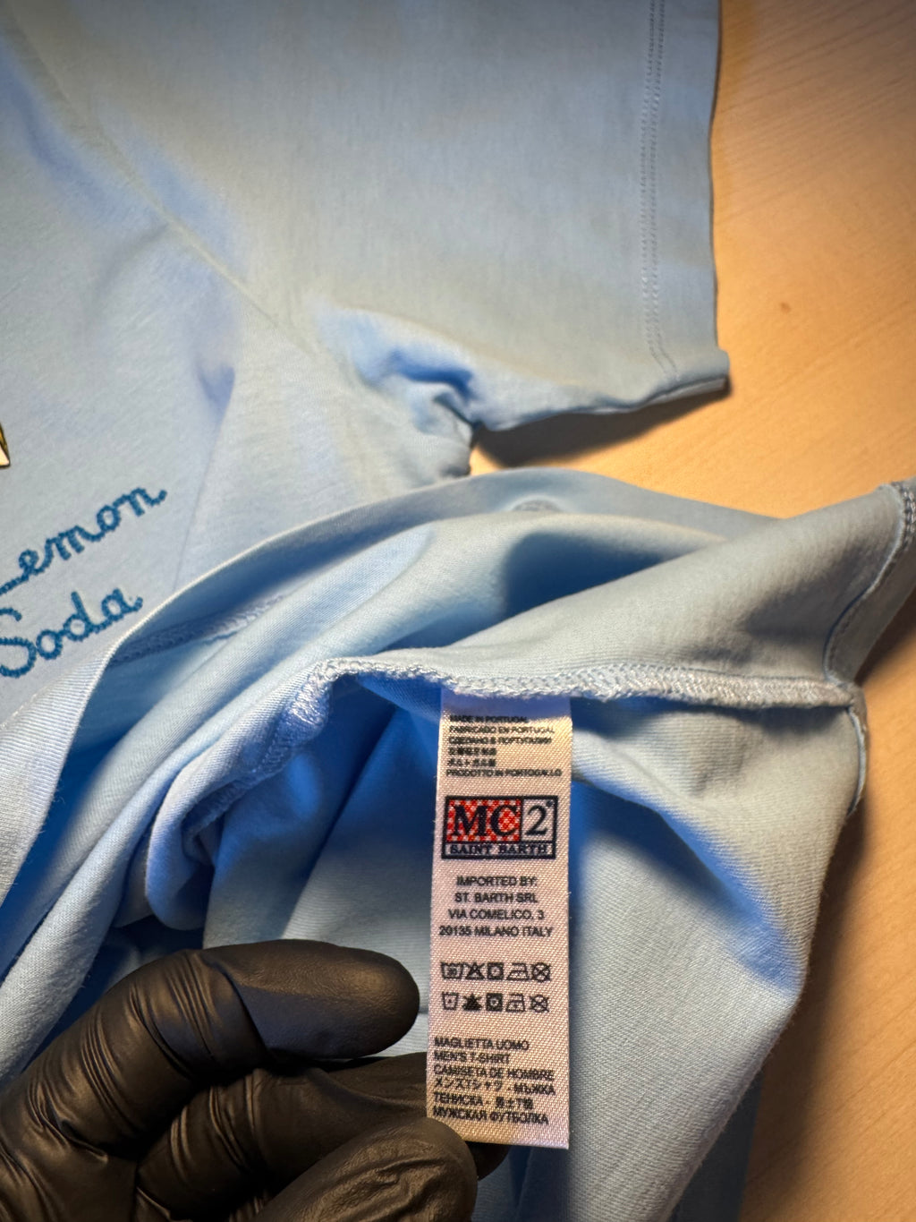 Maglia Saint Barth "Gin Lemon" azzurra