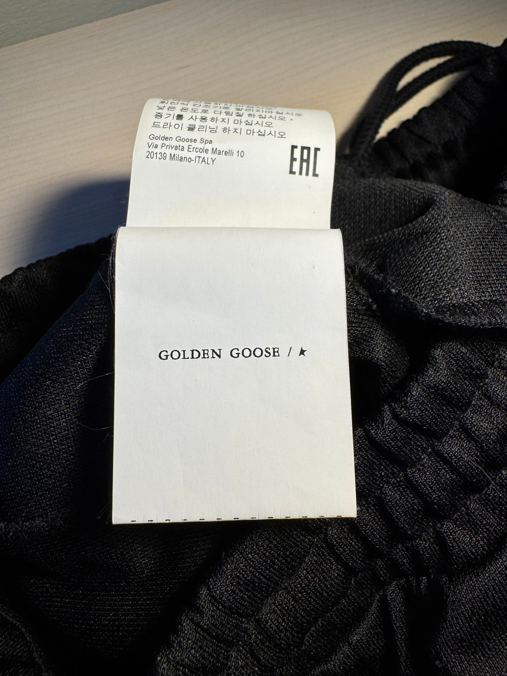 Pantaloni Golden Goose Star jogging neri stelline laterali