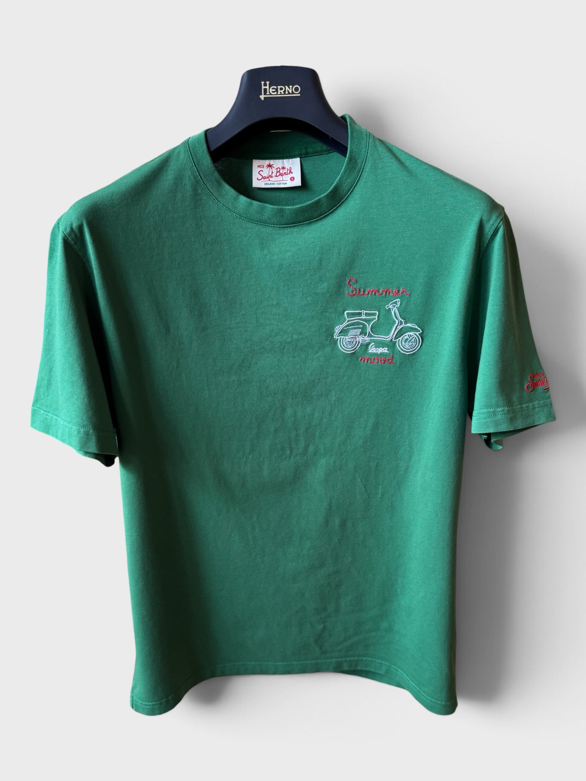 Maglia Saint Barth "Vespa Summer Mood” verde