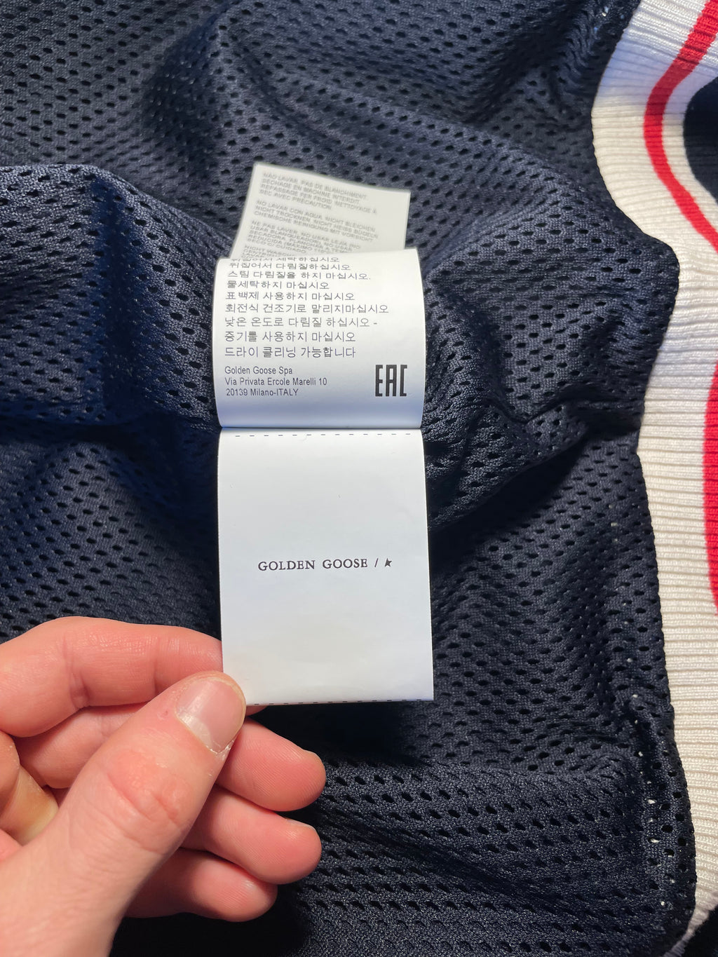 Felpa Golden Goose Star blu logo frontale con zip